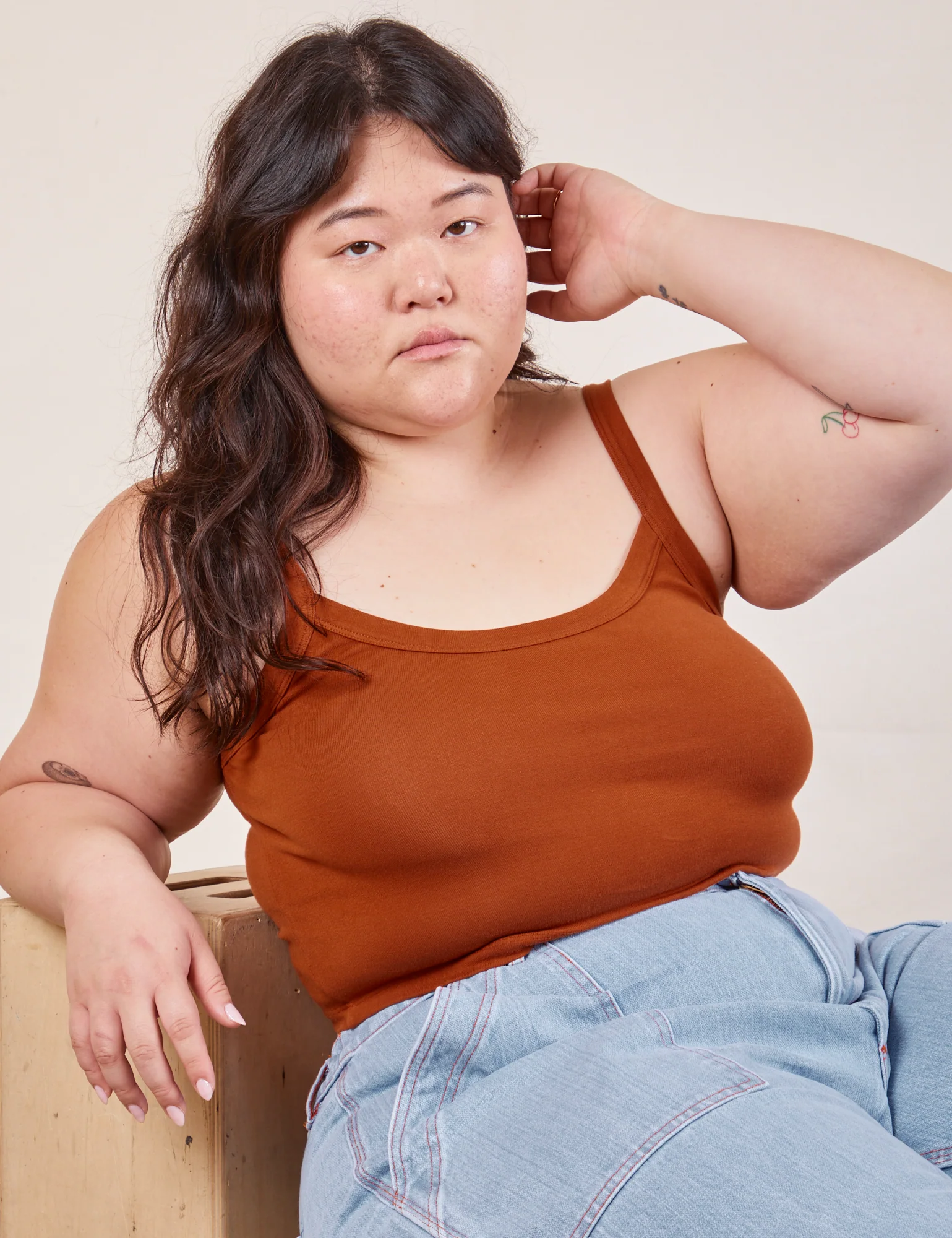 Cropped Cami - Burnt Terracotta - Image 14