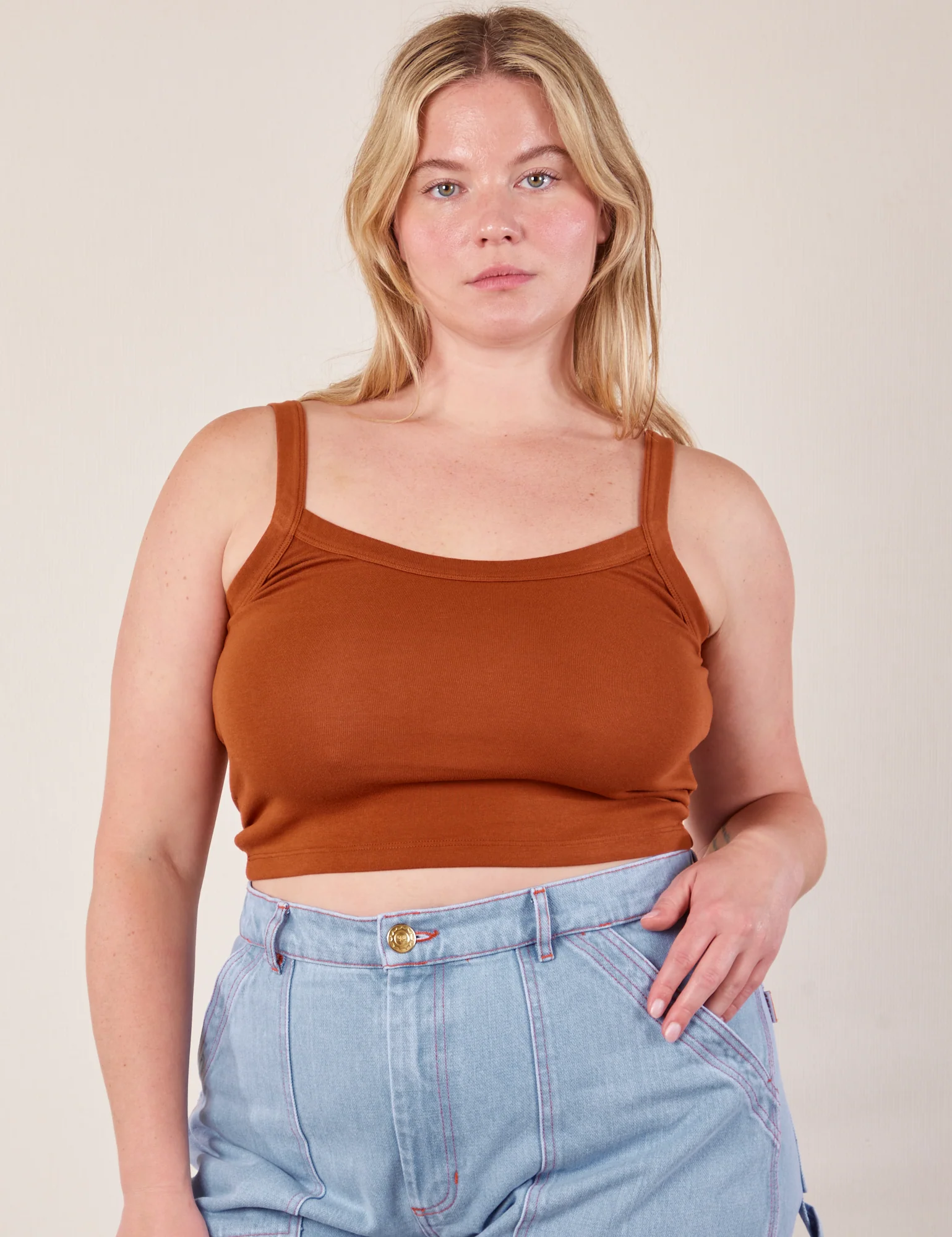 Cropped Cami - Burnt Terracotta - Image 20