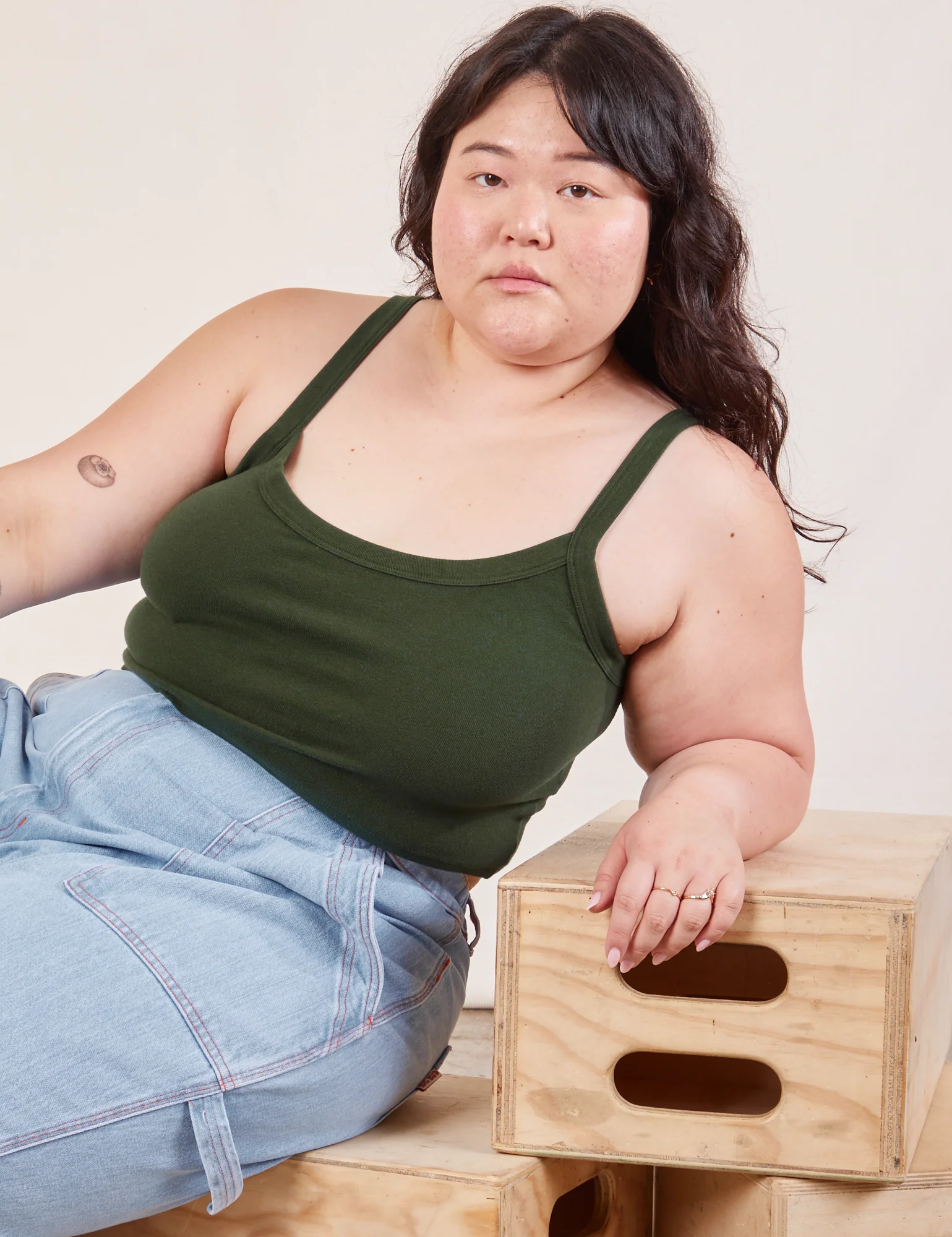 Cropped Cami - Swamp Green - Image 12