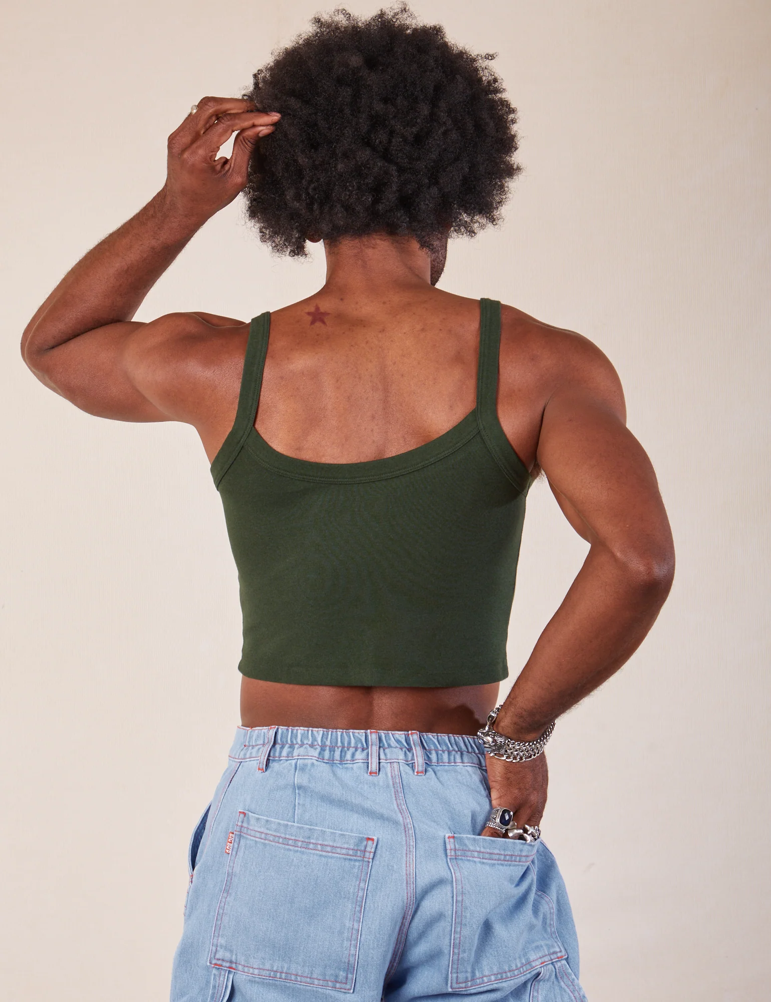 Cropped Cami - Swamp Green - Image 16