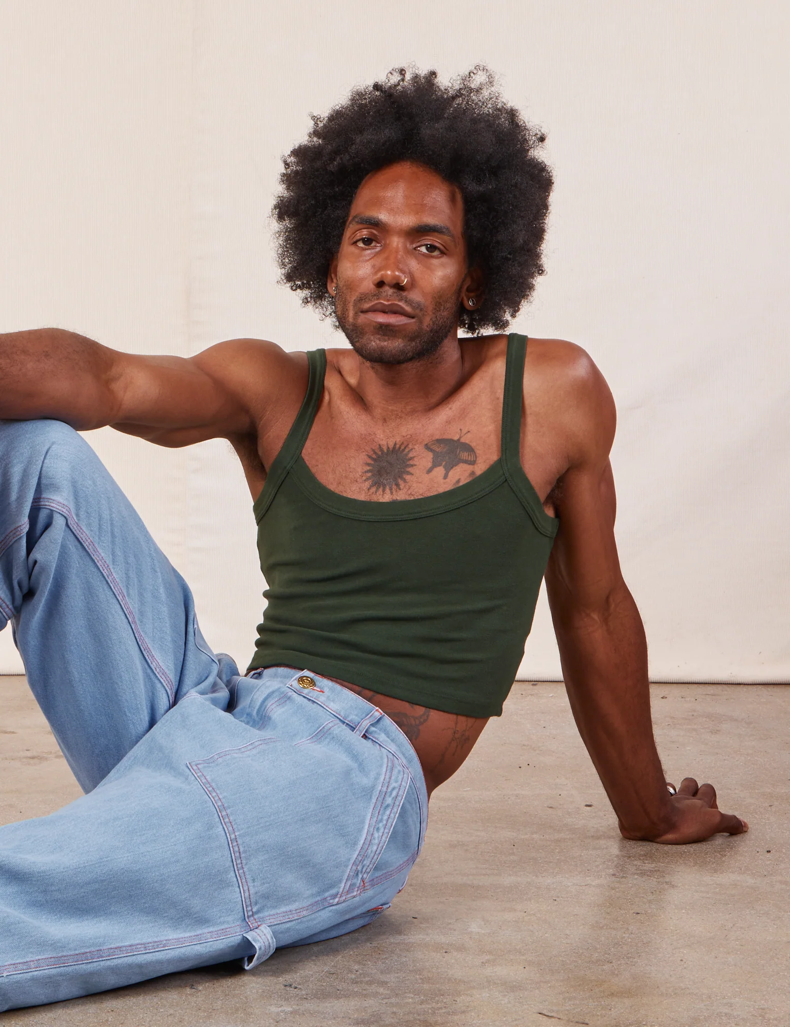 Cropped Cami - Swamp Green - Image 17