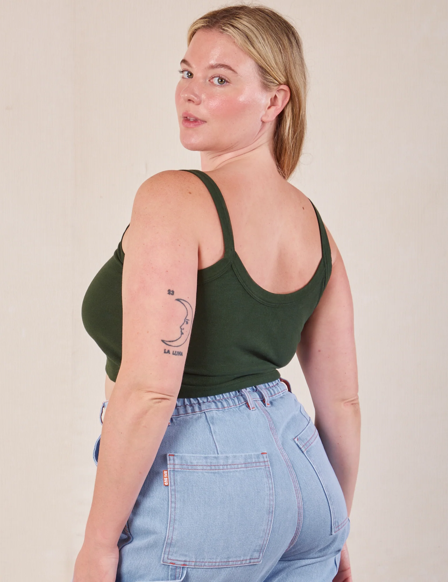 Cropped Cami - Swamp Green - Image 21