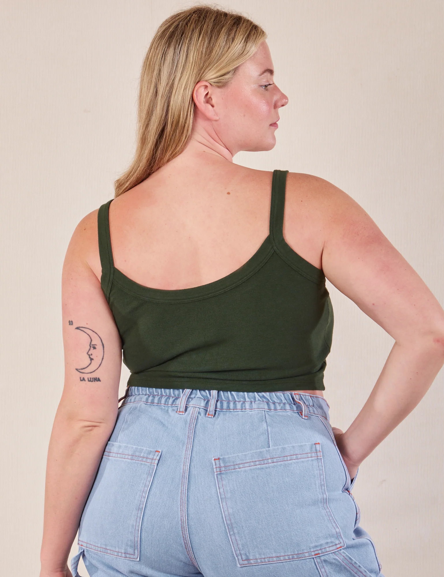 Cropped Cami - Swamp Green - Image 22
