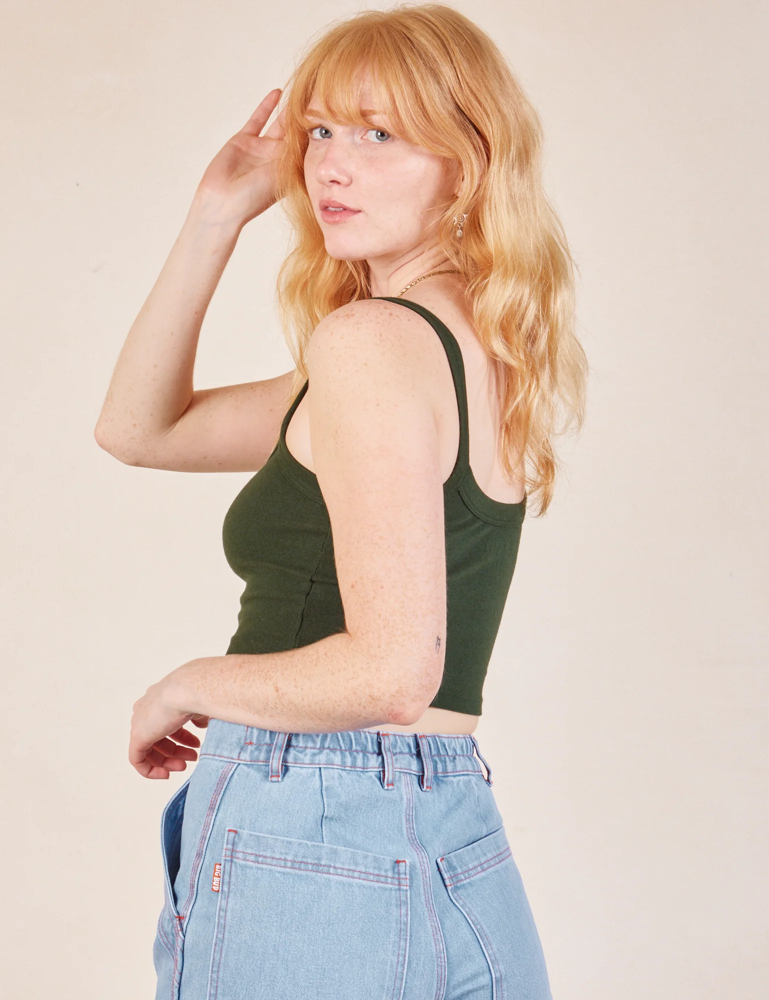Cropped Cami - Swamp Green - Image 6