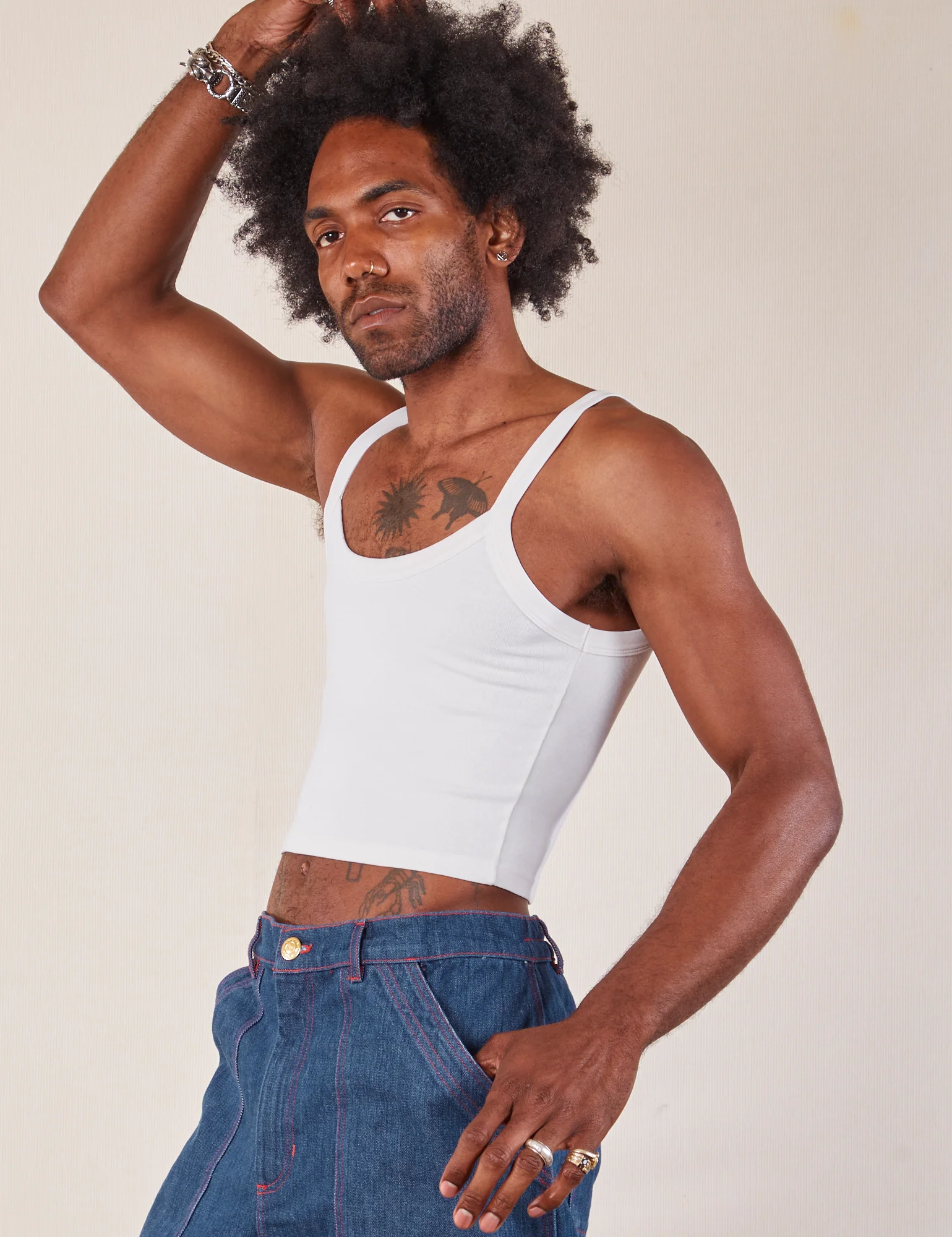 Cropped Cami - Vintage Tee White - Image 15