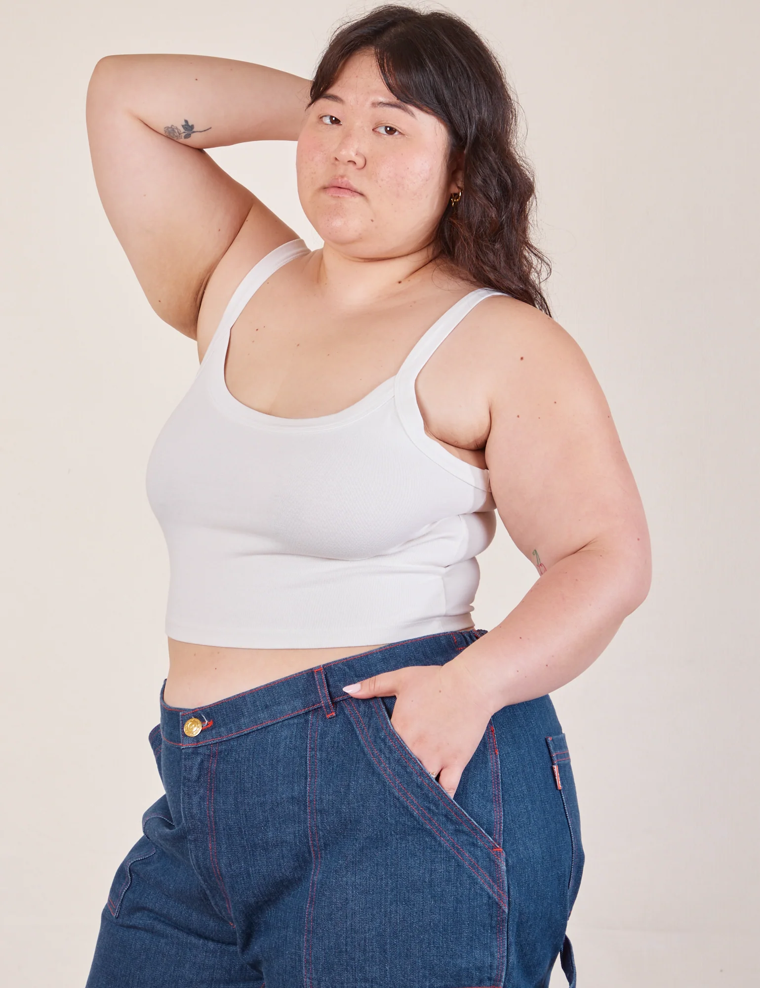 Cropped Cami - Vintage Tee White - Image 5