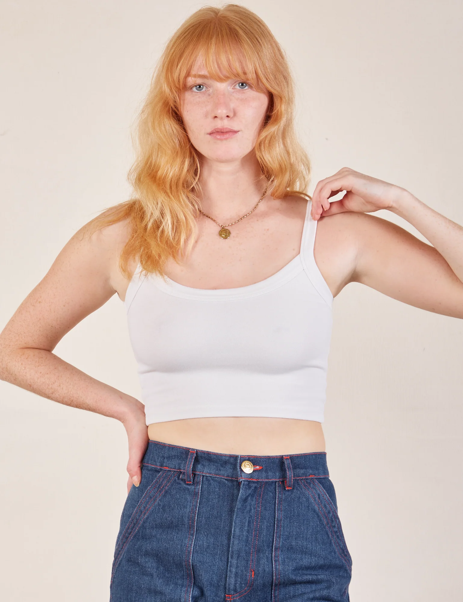 Cropped Cami - Vintage Tee White - Image 8