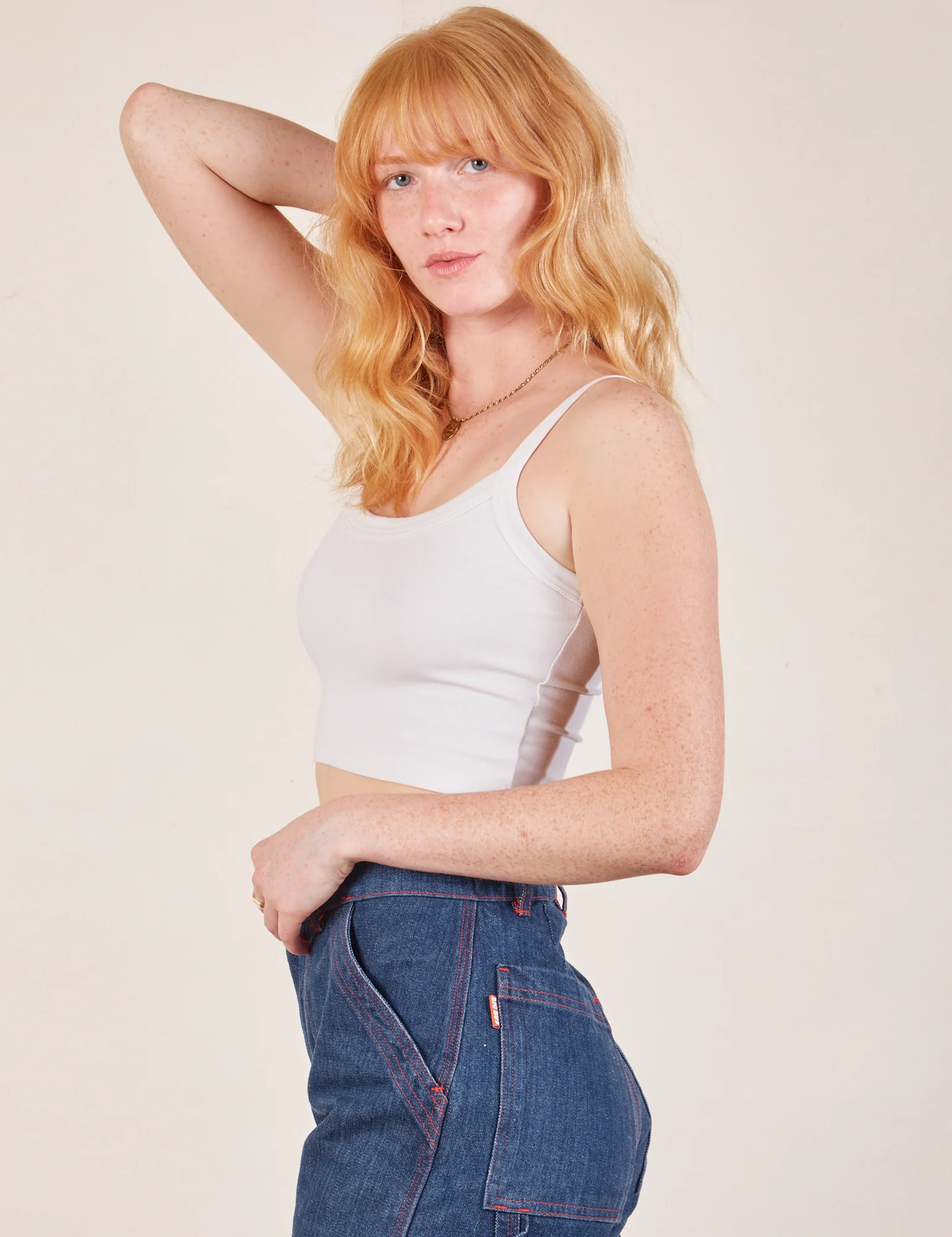 Cropped Cami - Vintage Tee White - Image 9