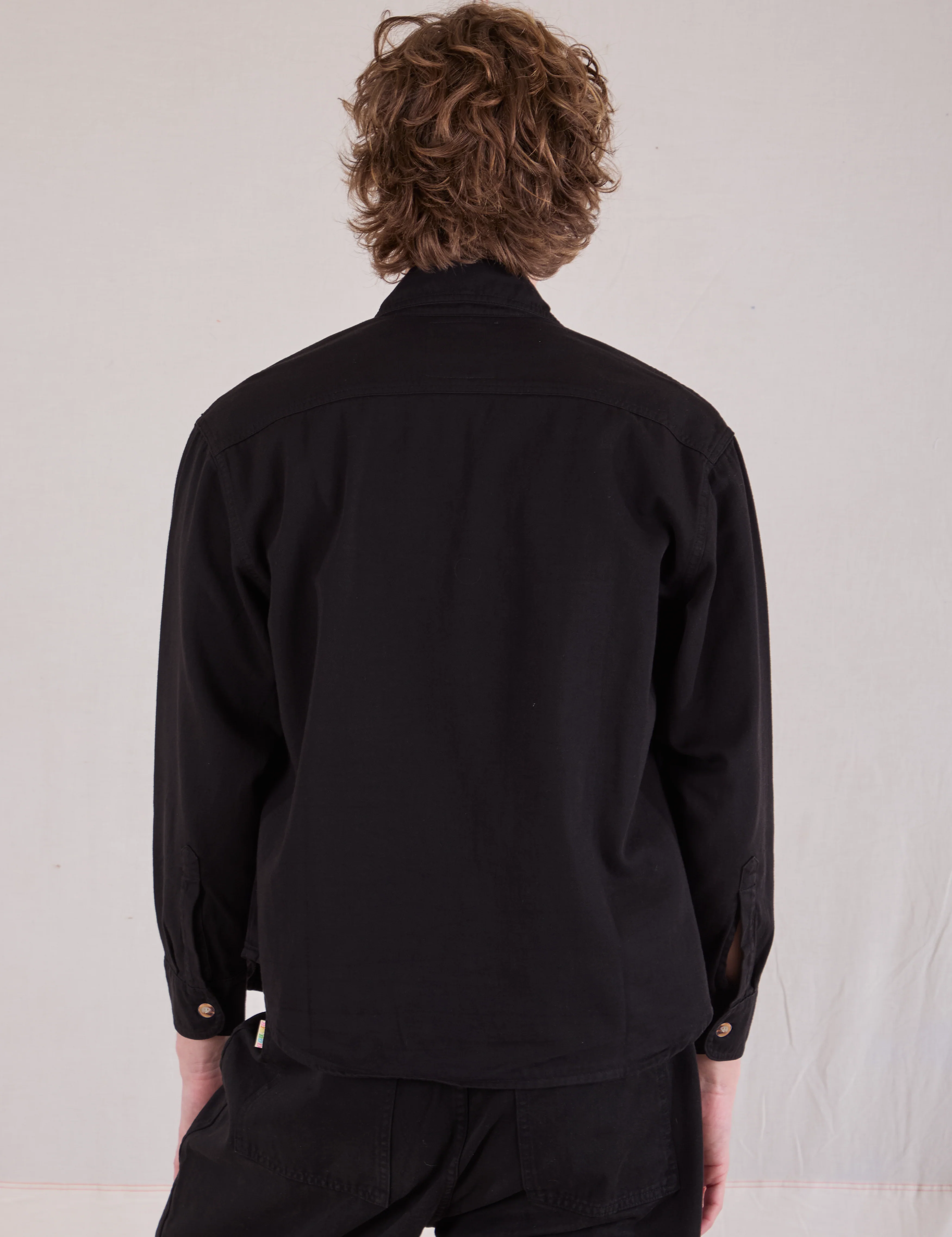 Cropped Overshirt - Basic Black - Image 20
