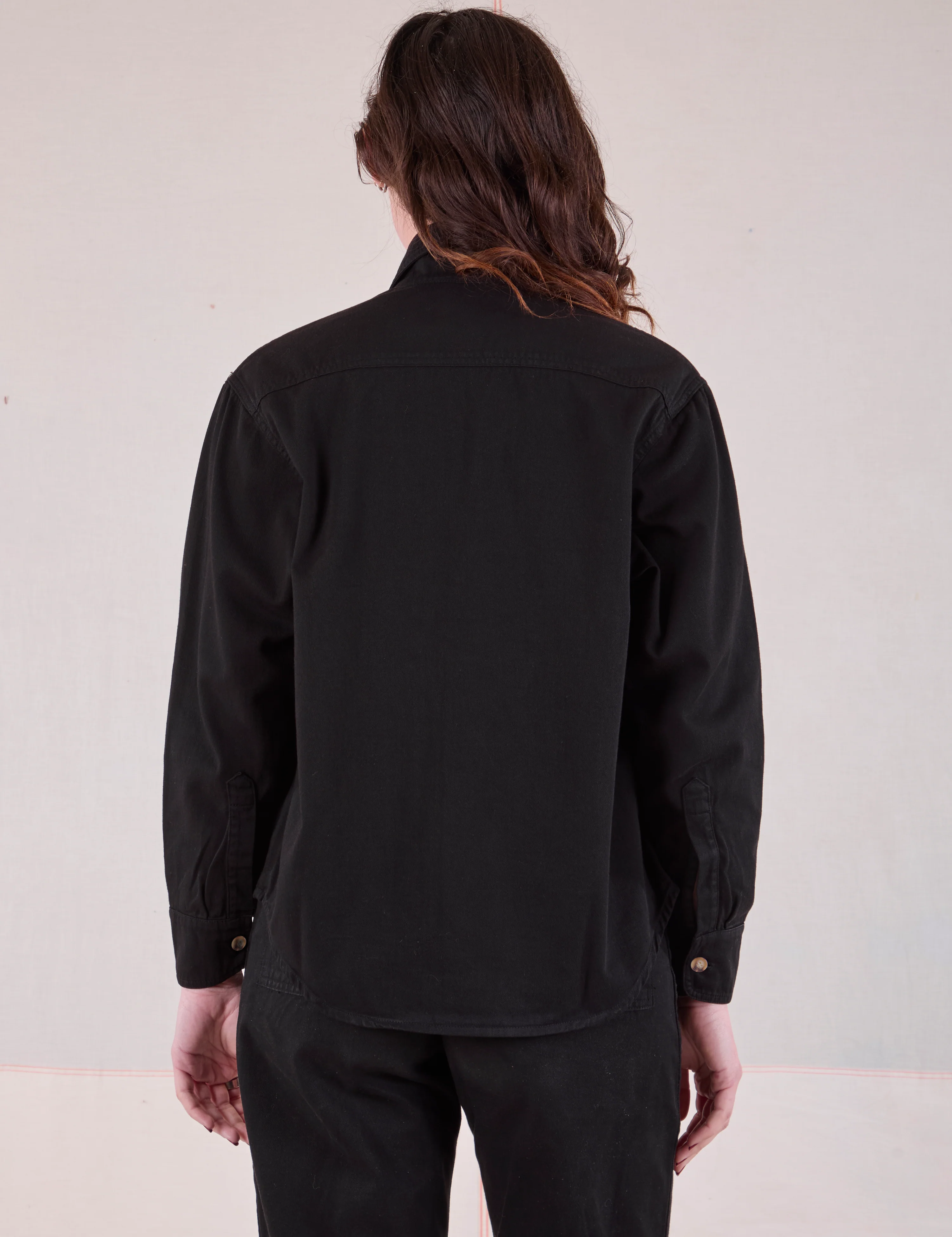 Cropped Overshirt - Basic Black - Image 8