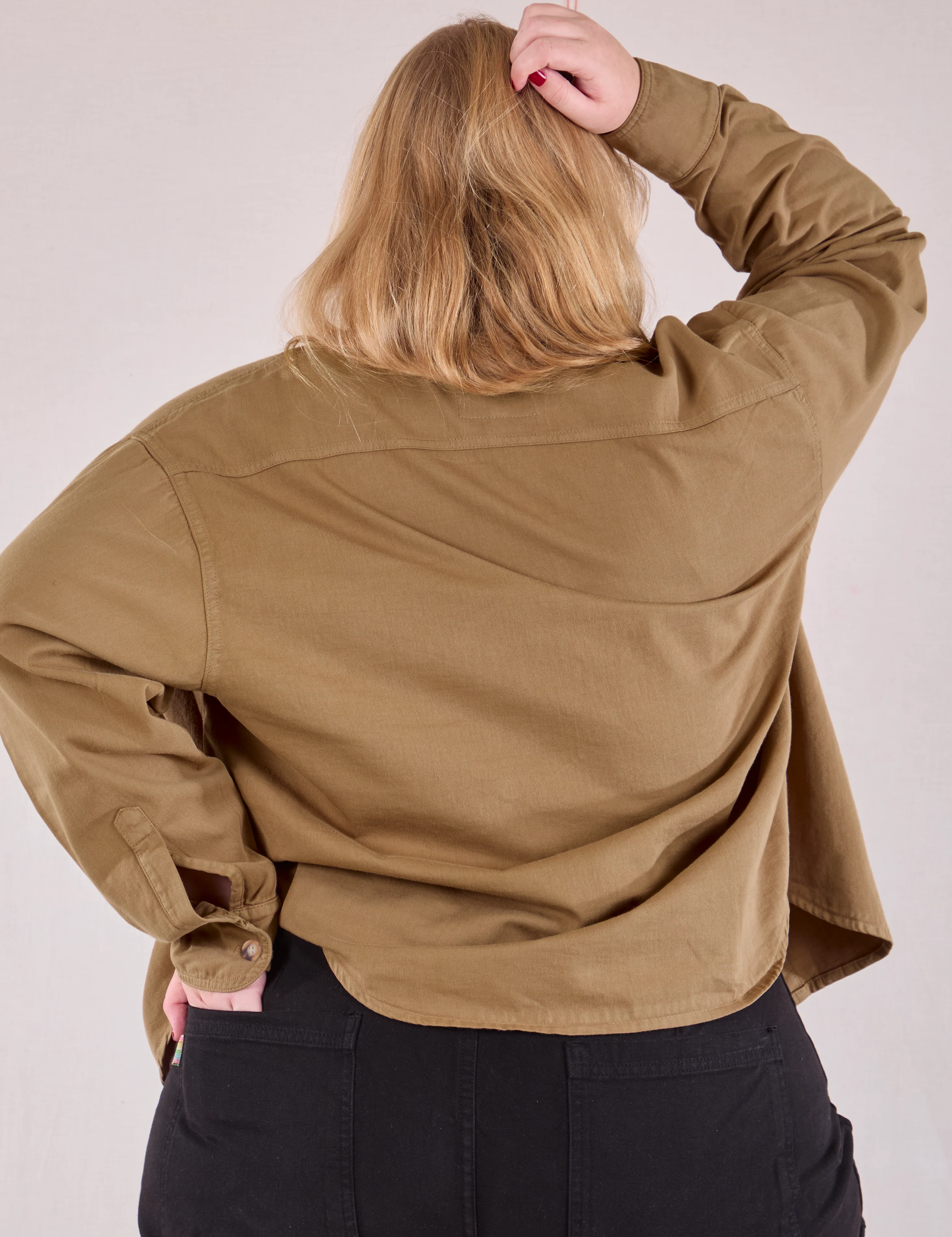 Cropped Overshirt - Desert Brown - Image 14