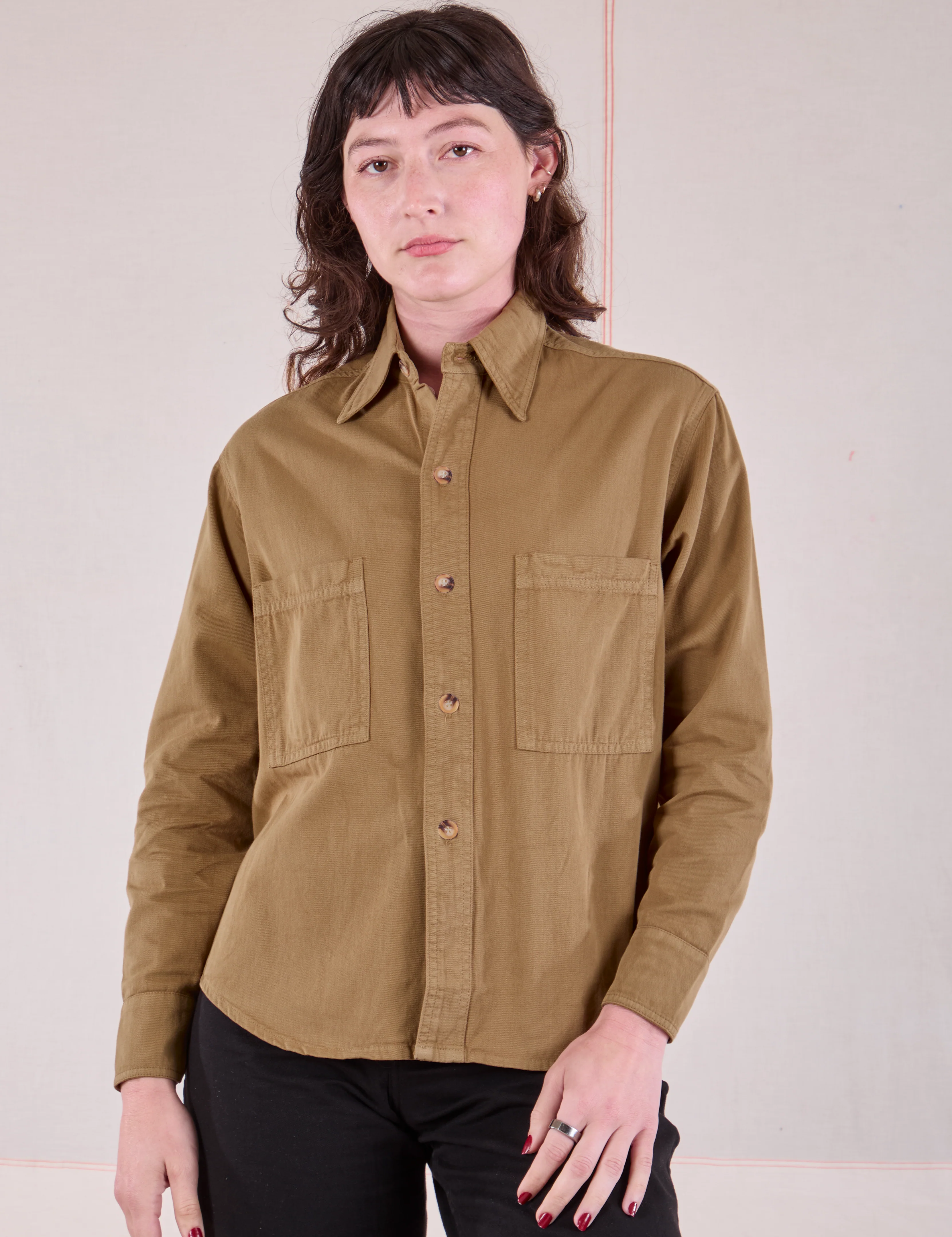 Cropped Overshirt - Desert Brown - Image 16