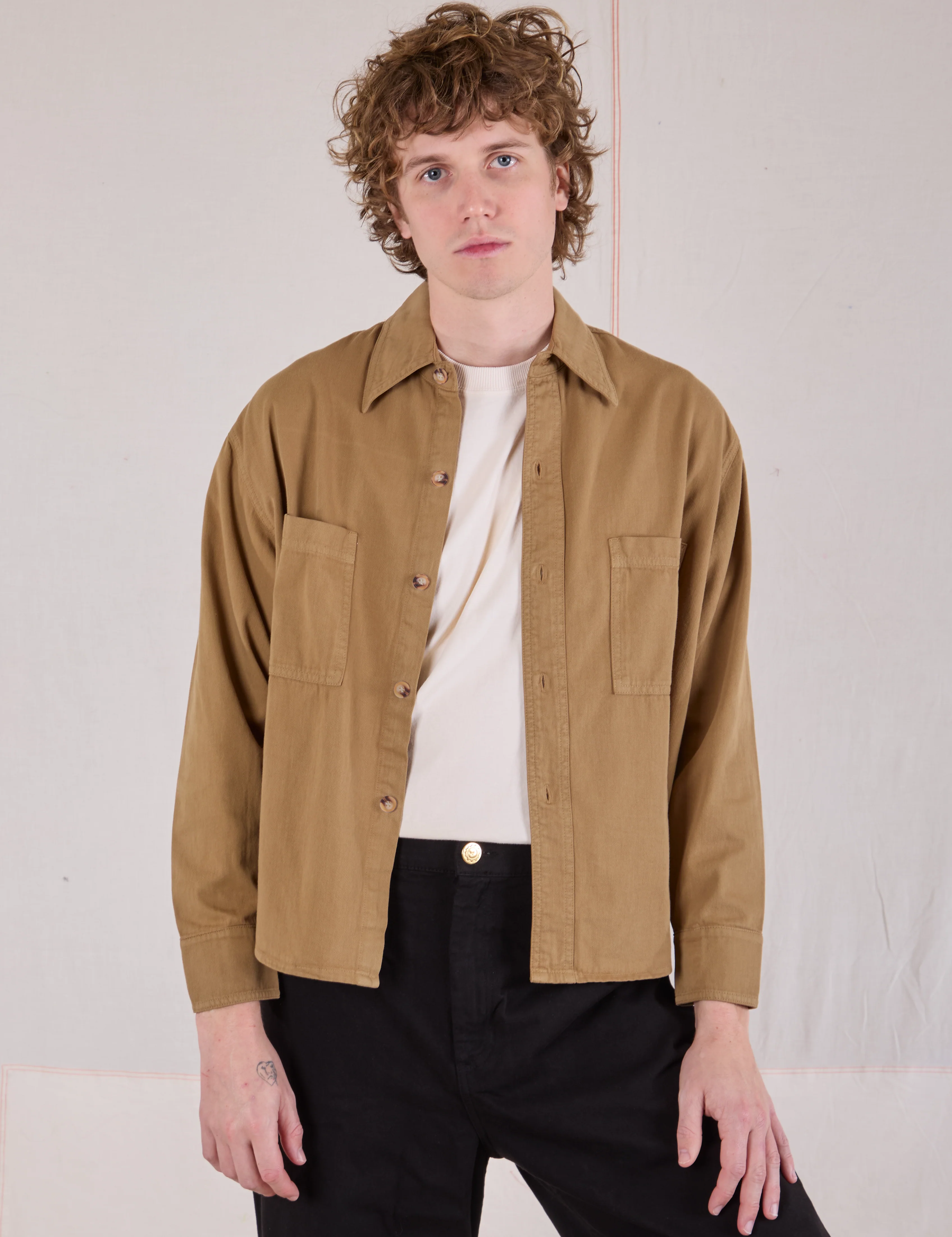 Cropped Overshirt - Desert Brown - Image 8
