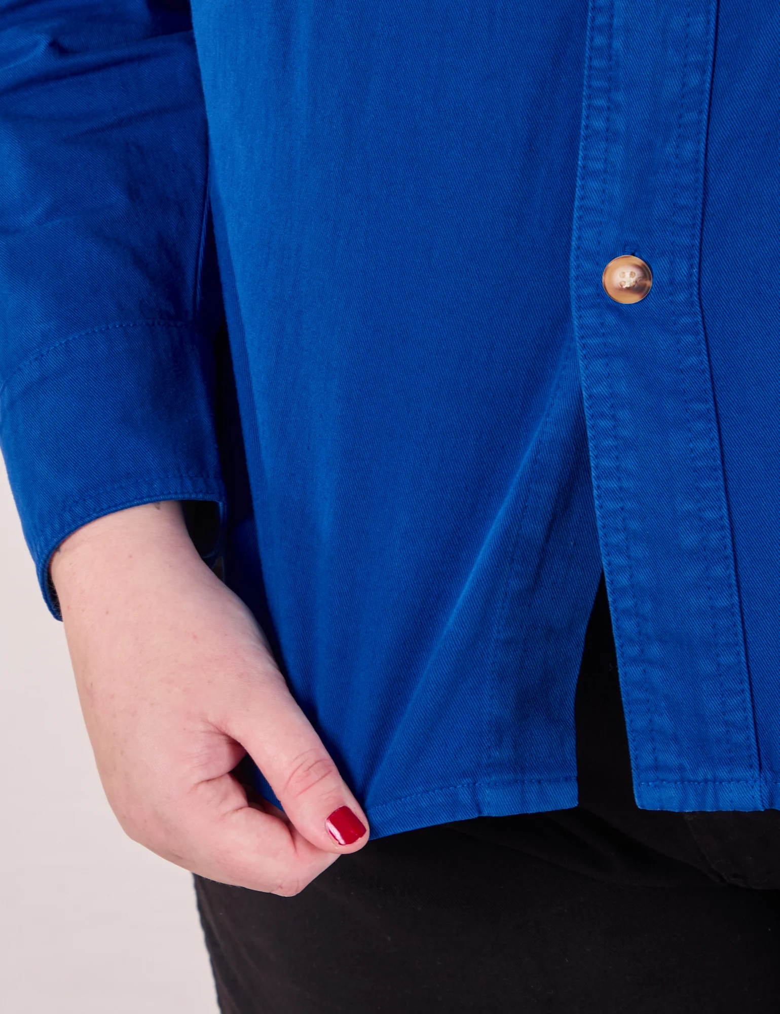 Cropped Overshirt - Royal Blue - Image 12
