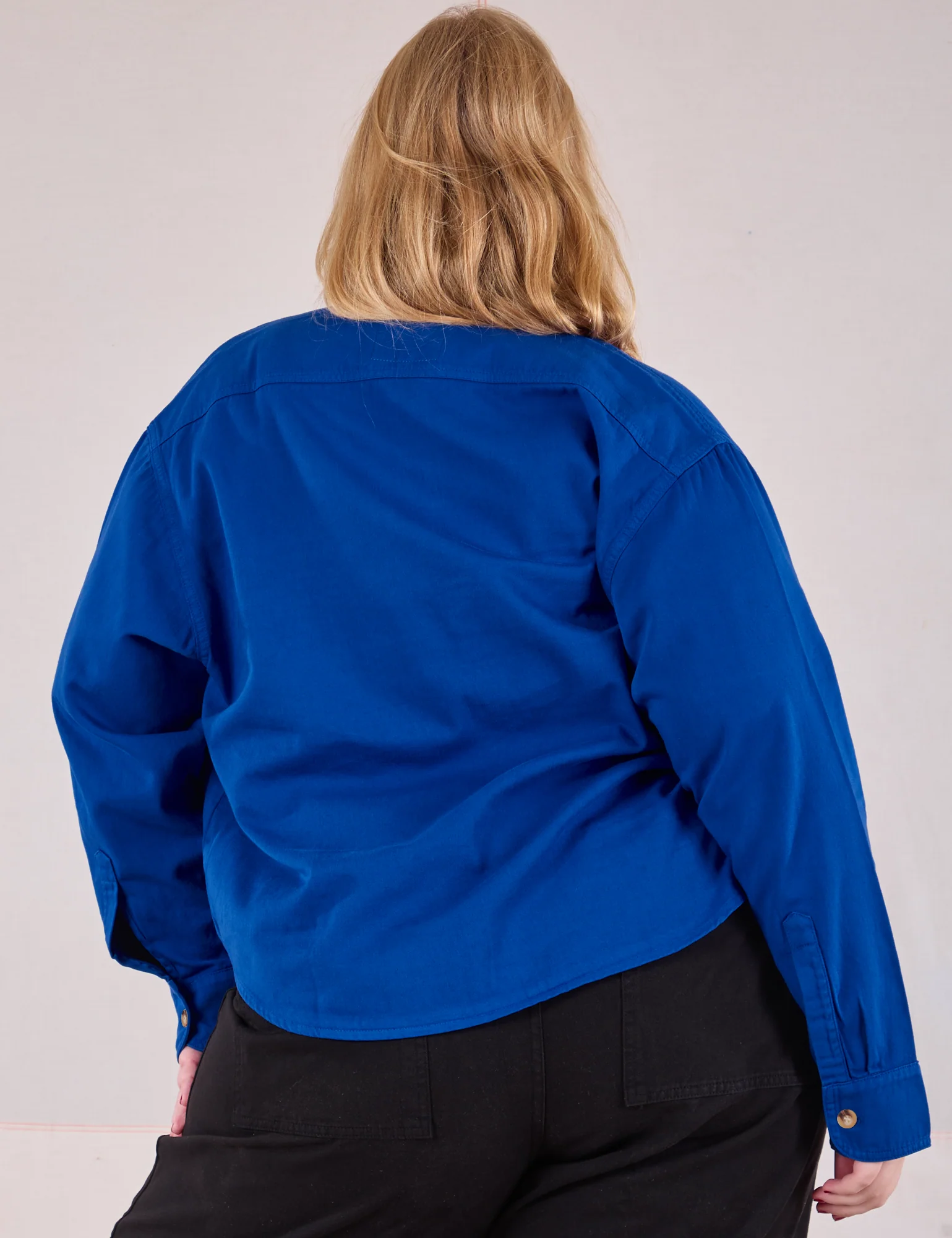 Cropped Overshirt - Royal Blue - Image 14