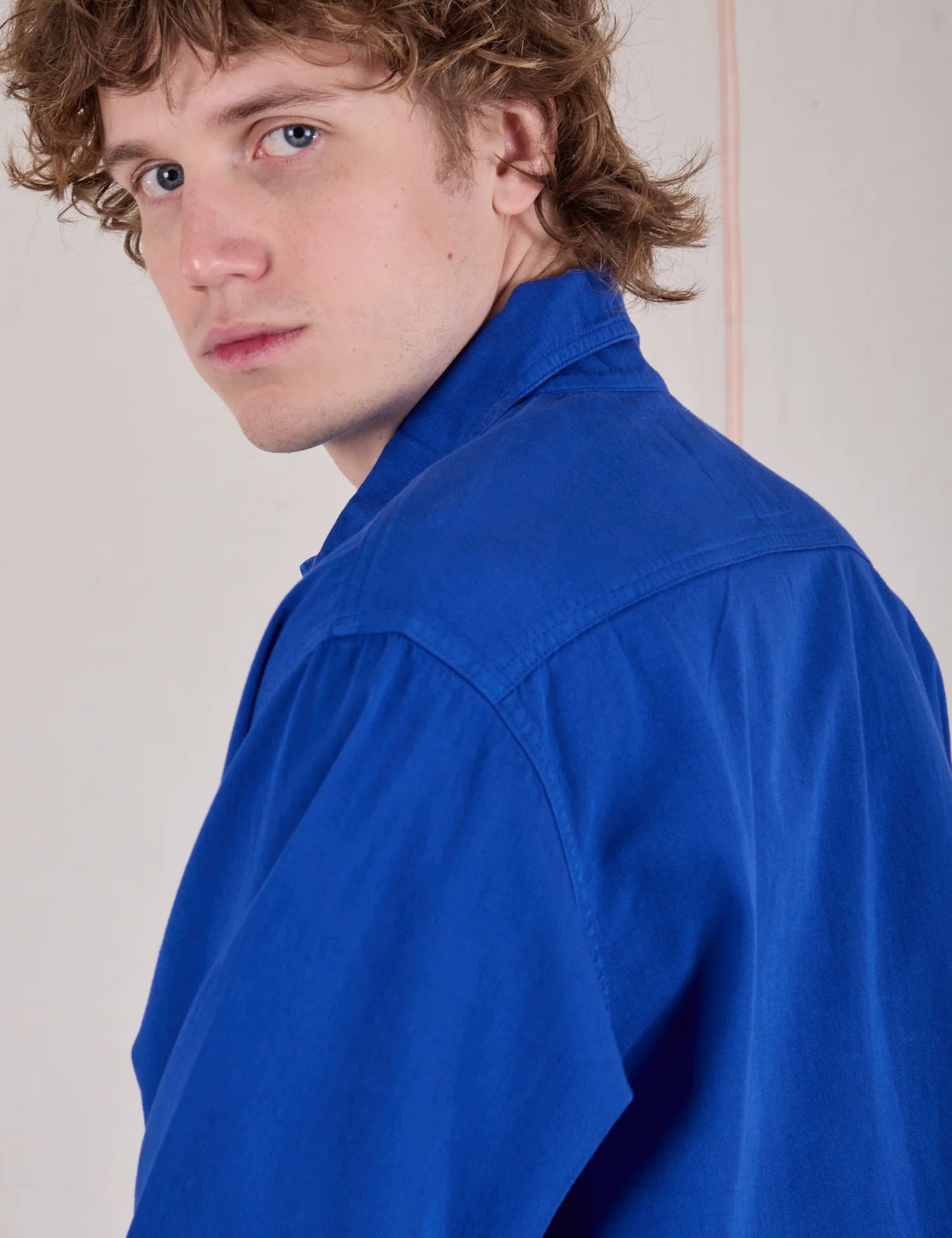Cropped Overshirt - Royal Blue - Image 21