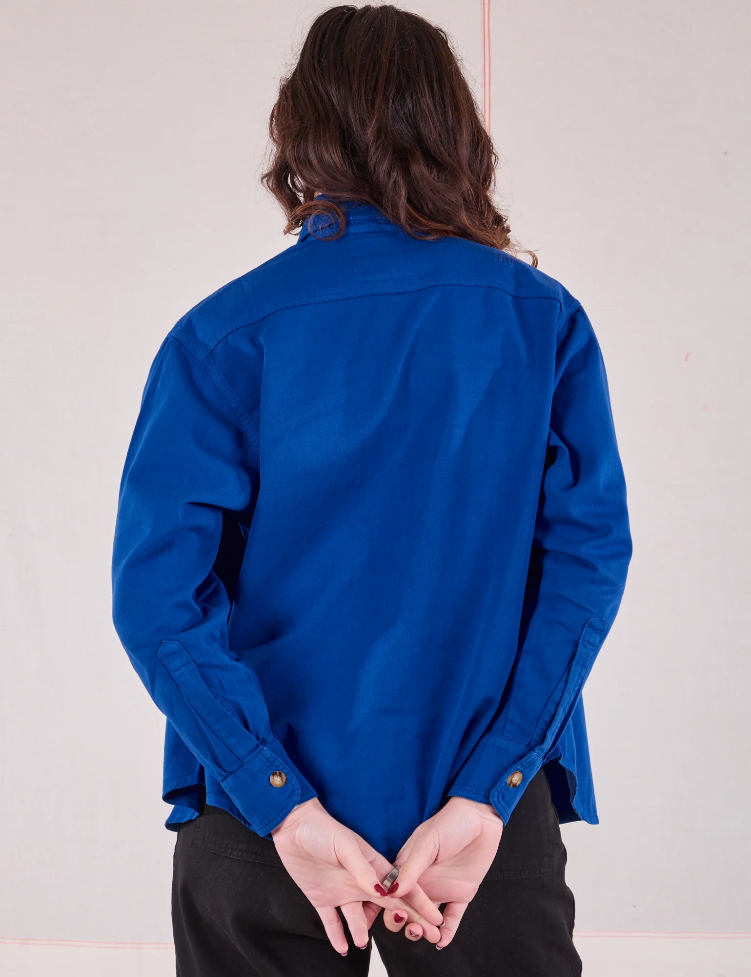 Cropped Overshirt - Royal Blue - Image 5