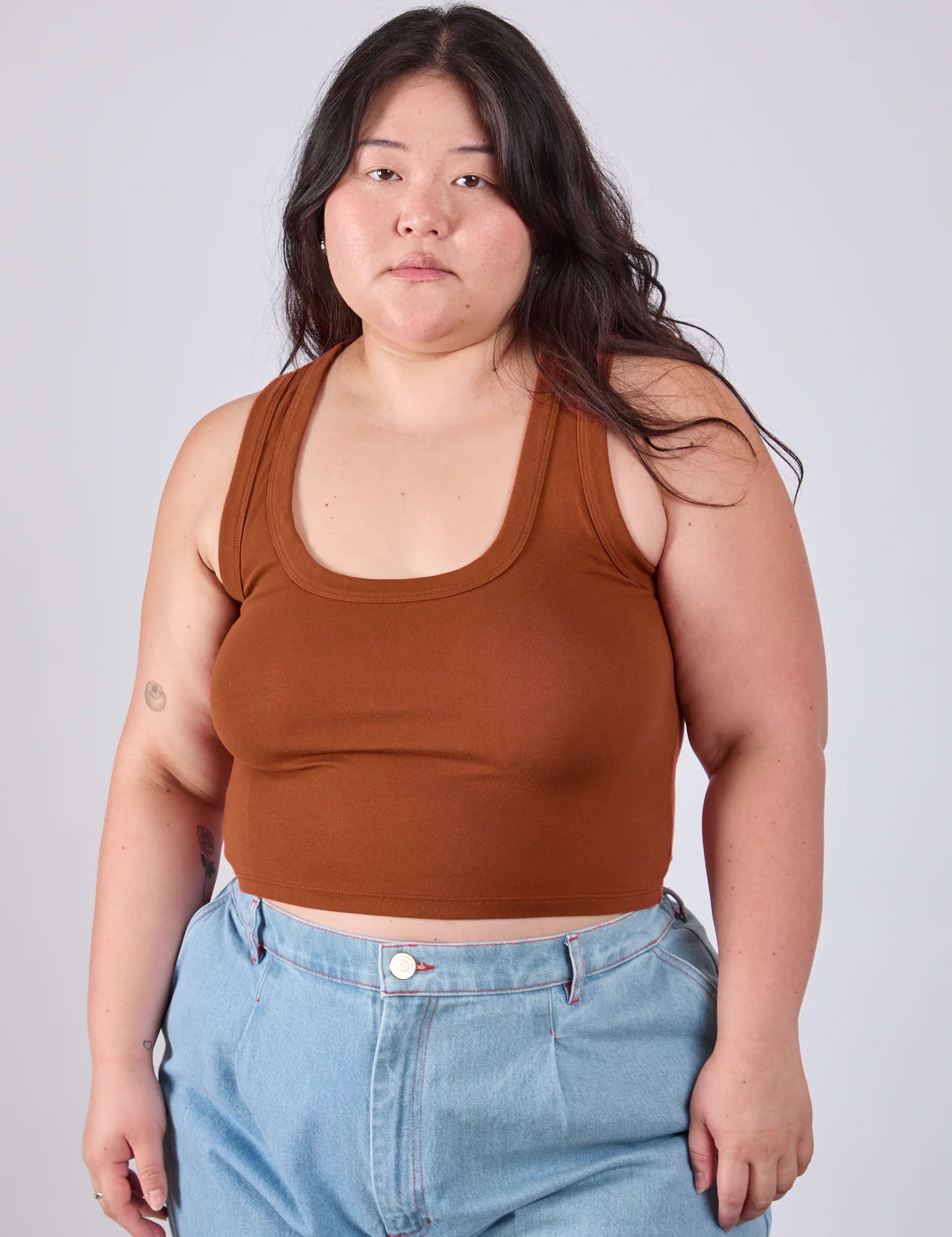 Cropped Tank Top - Burnt Terracotta - Image 12