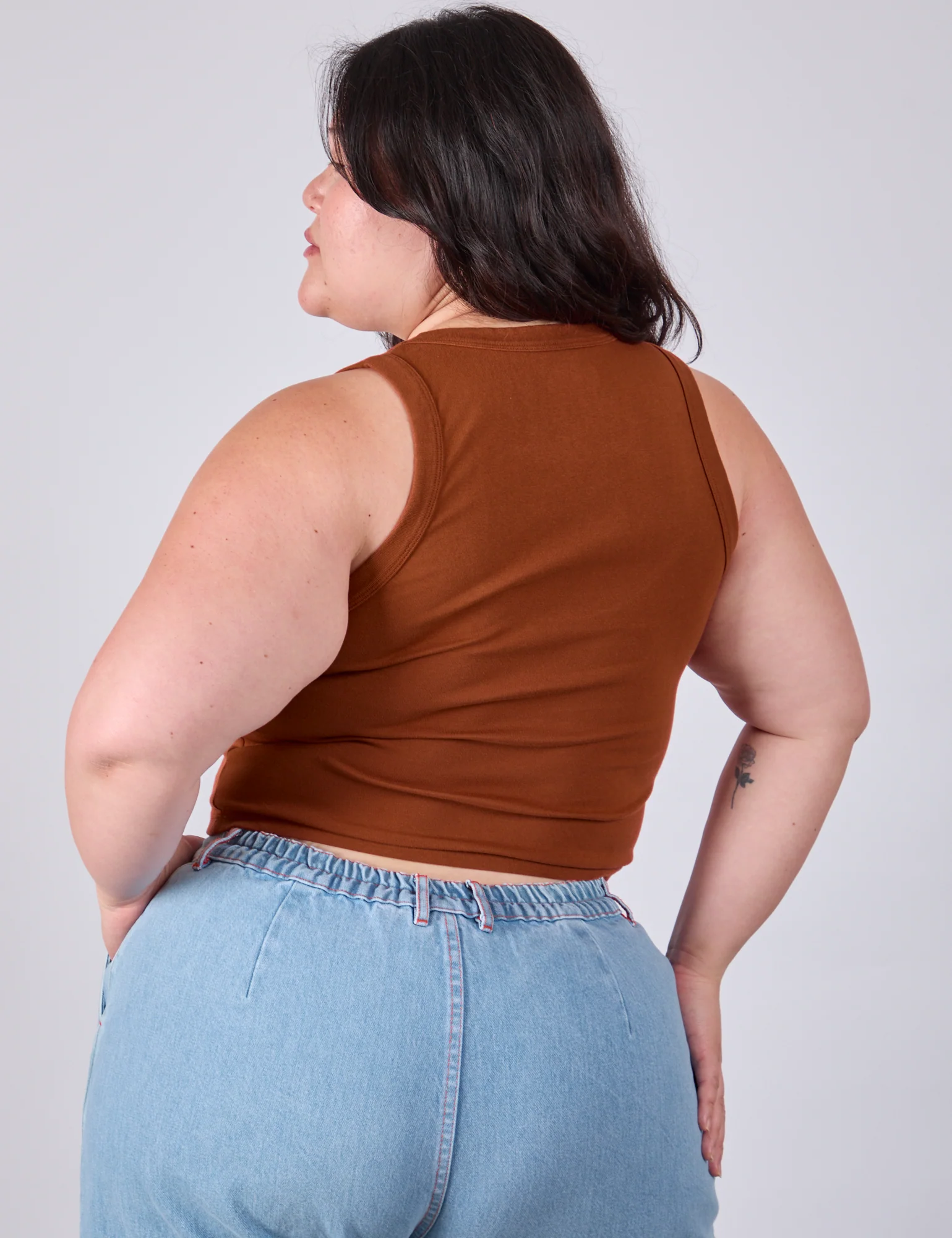 Cropped Tank Top - Burnt Terracotta - Image 14