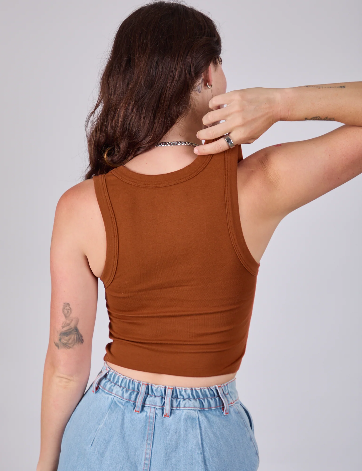 Cropped Tank Top - Burnt Terracotta - Image 7