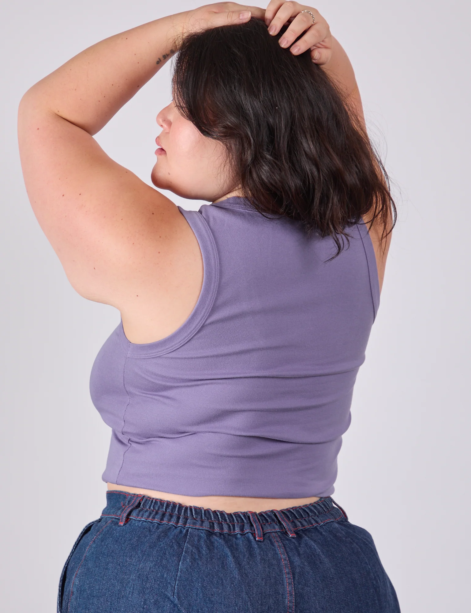 Cropped Tank Top - Faded Grape - Image 13