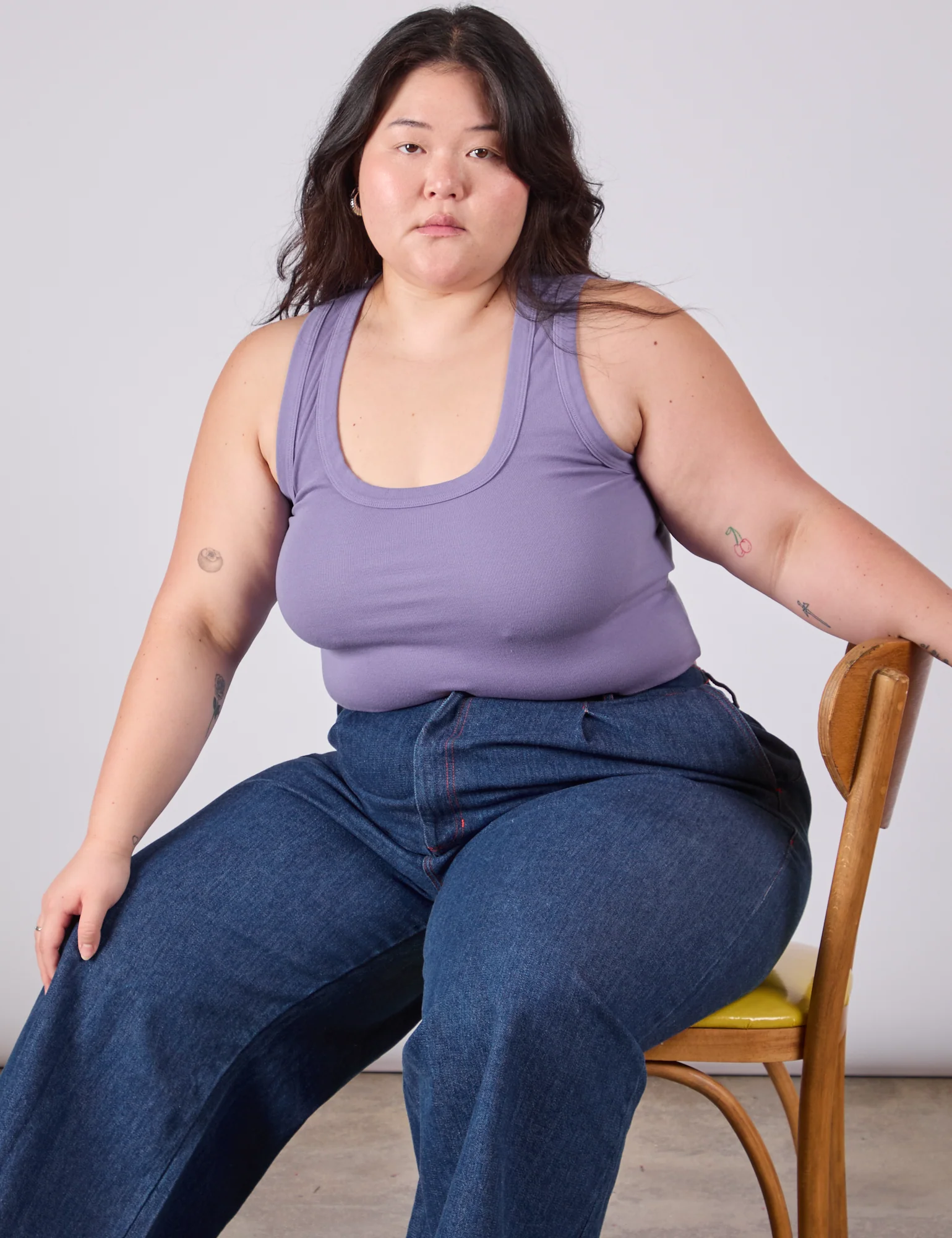 Cropped Tank Top - Faded Grape - Image 14