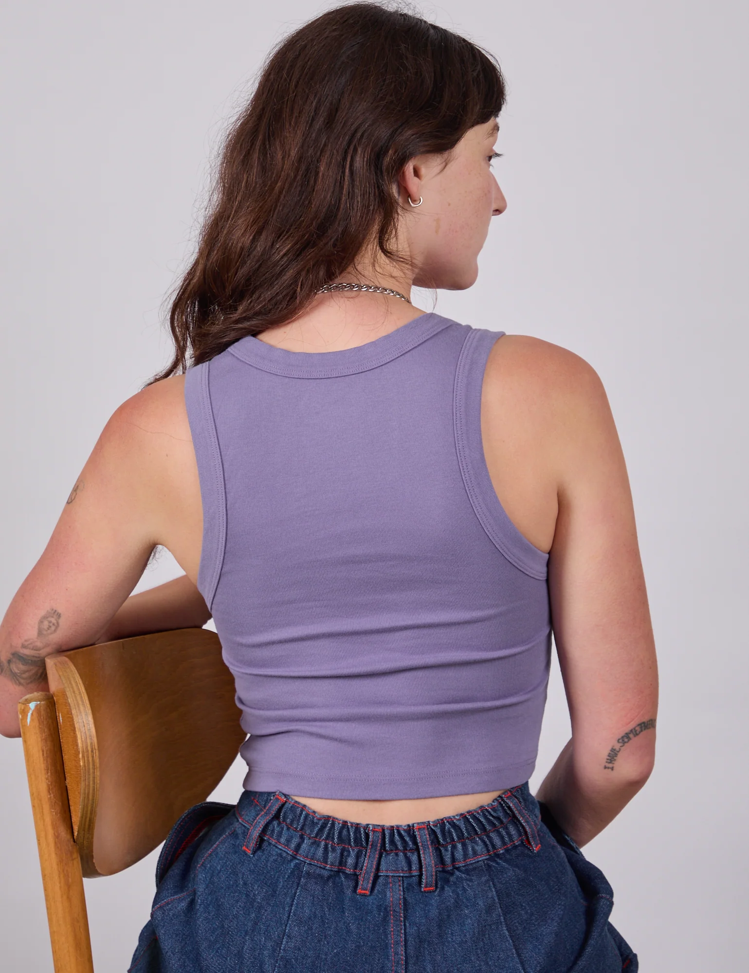 Cropped Tank Top - Faded Grape - Image 6