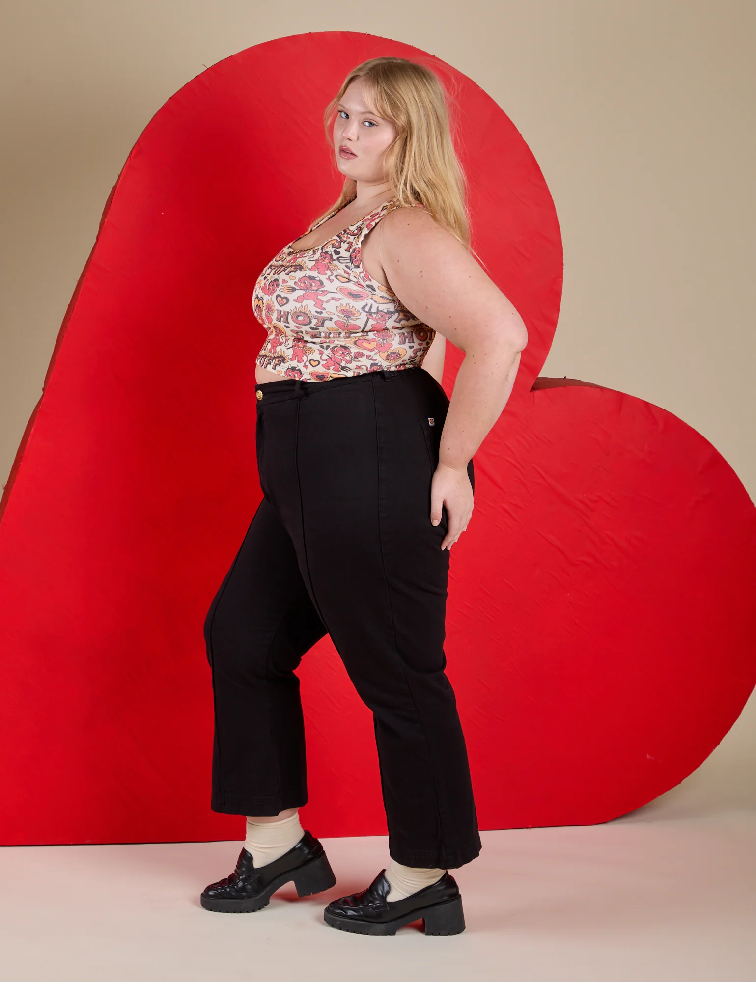 Cropped Tank Top - Hot Stuff Print - Image 4