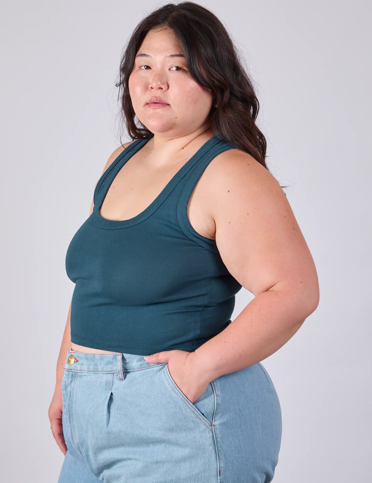 Cropped Tank Top - Lagoon - Image 10