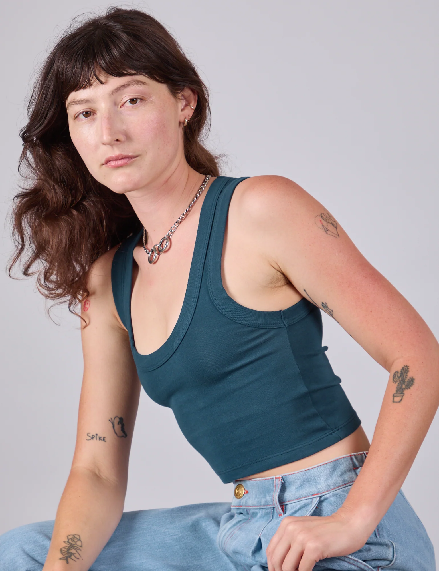 Cropped Tank Top - Lagoon - Image 6