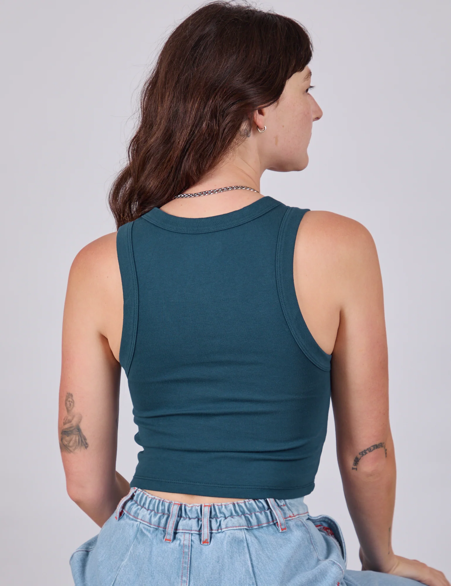 Cropped Tank Top - Lagoon - Image 7