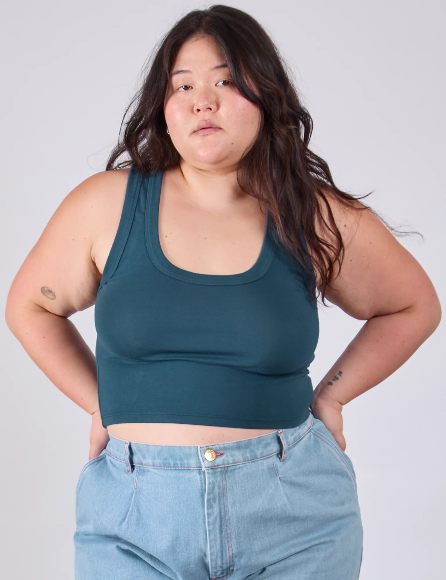 Cropped Tank Top - Lagoon - Image 8