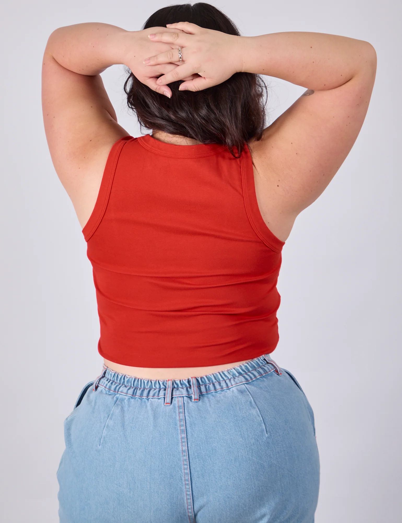 Cropped Tank Top - Mustang Red - Image 11