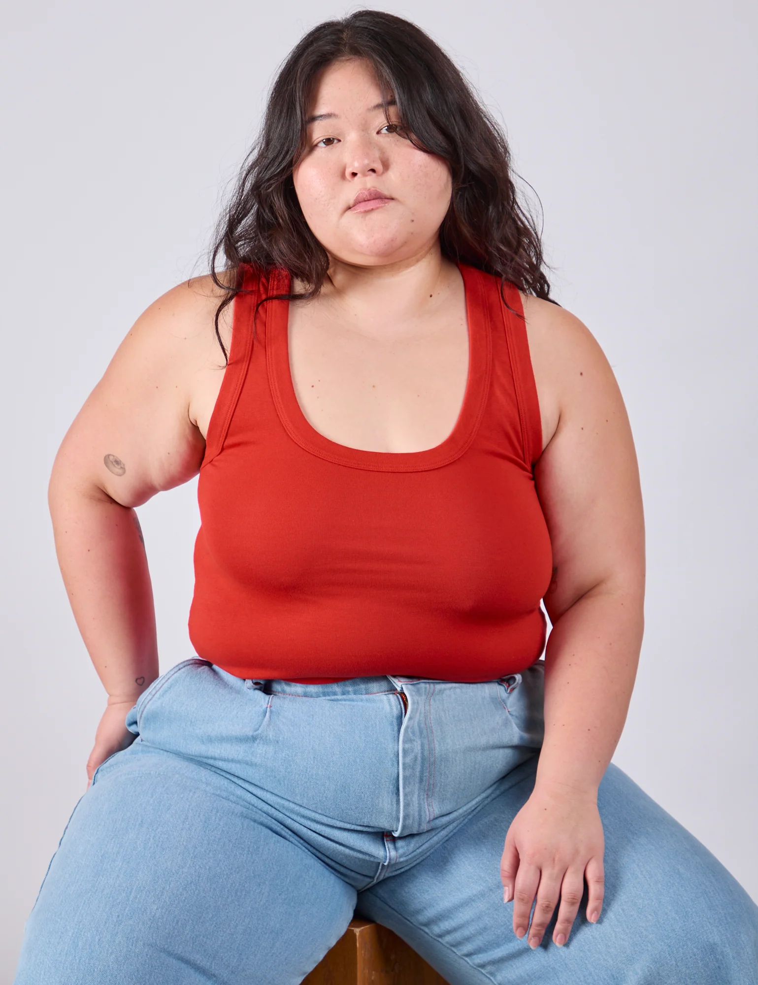 Cropped Tank Top - Mustang Red - Image 12