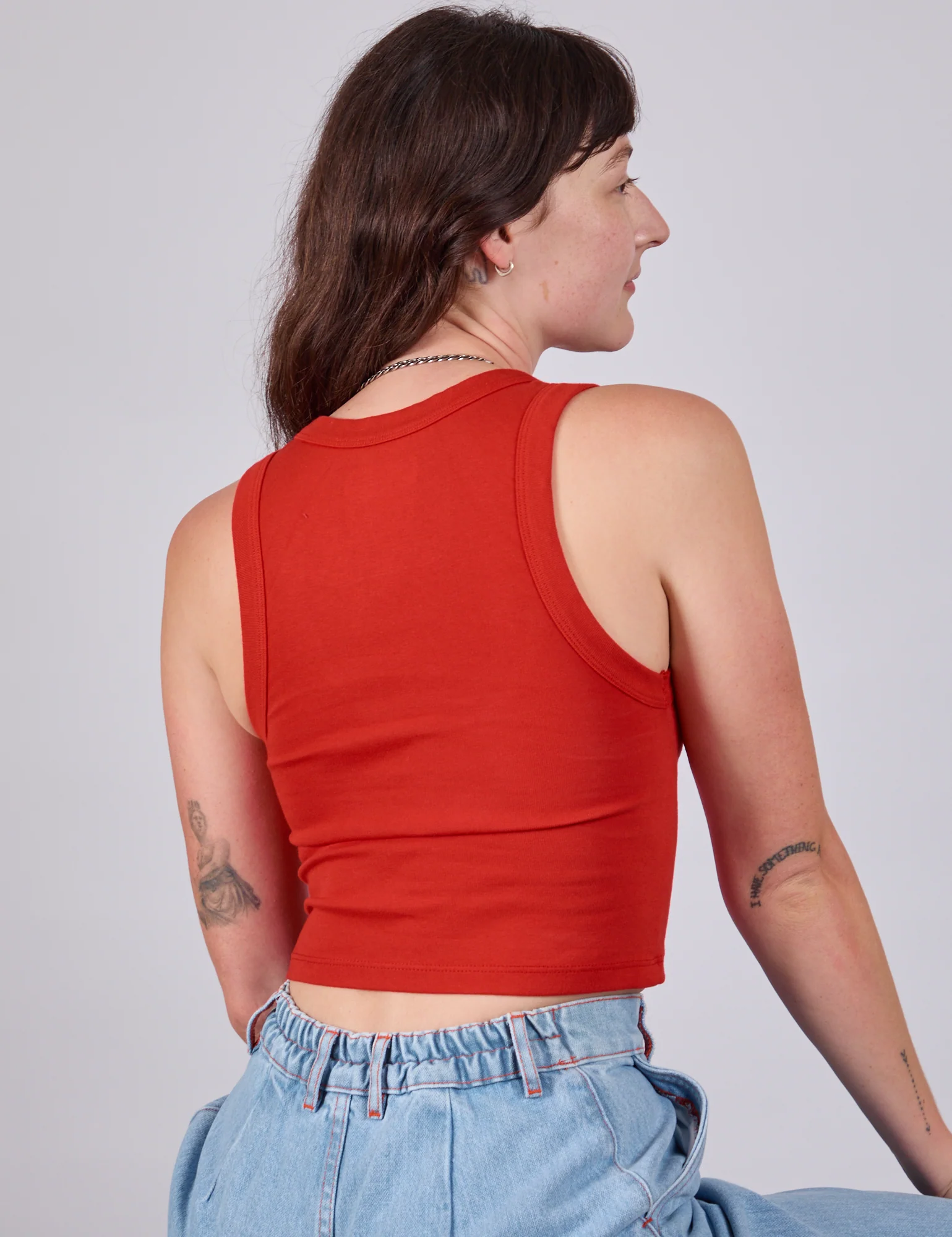 Cropped Tank Top - Mustang Red - Image 4