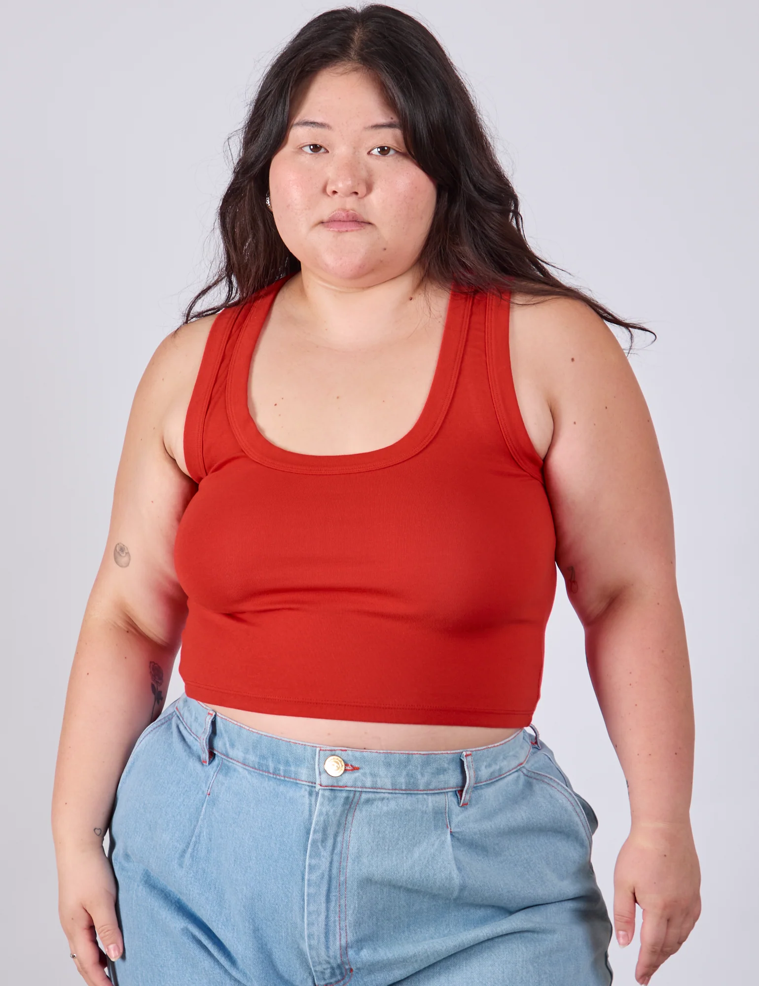 Cropped Tank Top - Mustang Red - Image 7
