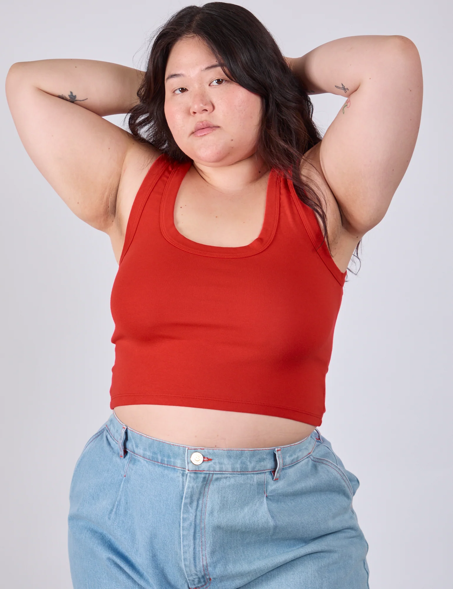 Cropped Tank Top - Mustang Red - Image 9