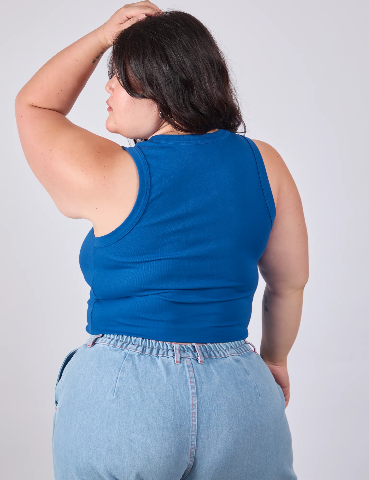 Cropped Tank Top - Royal Blue - Image 14