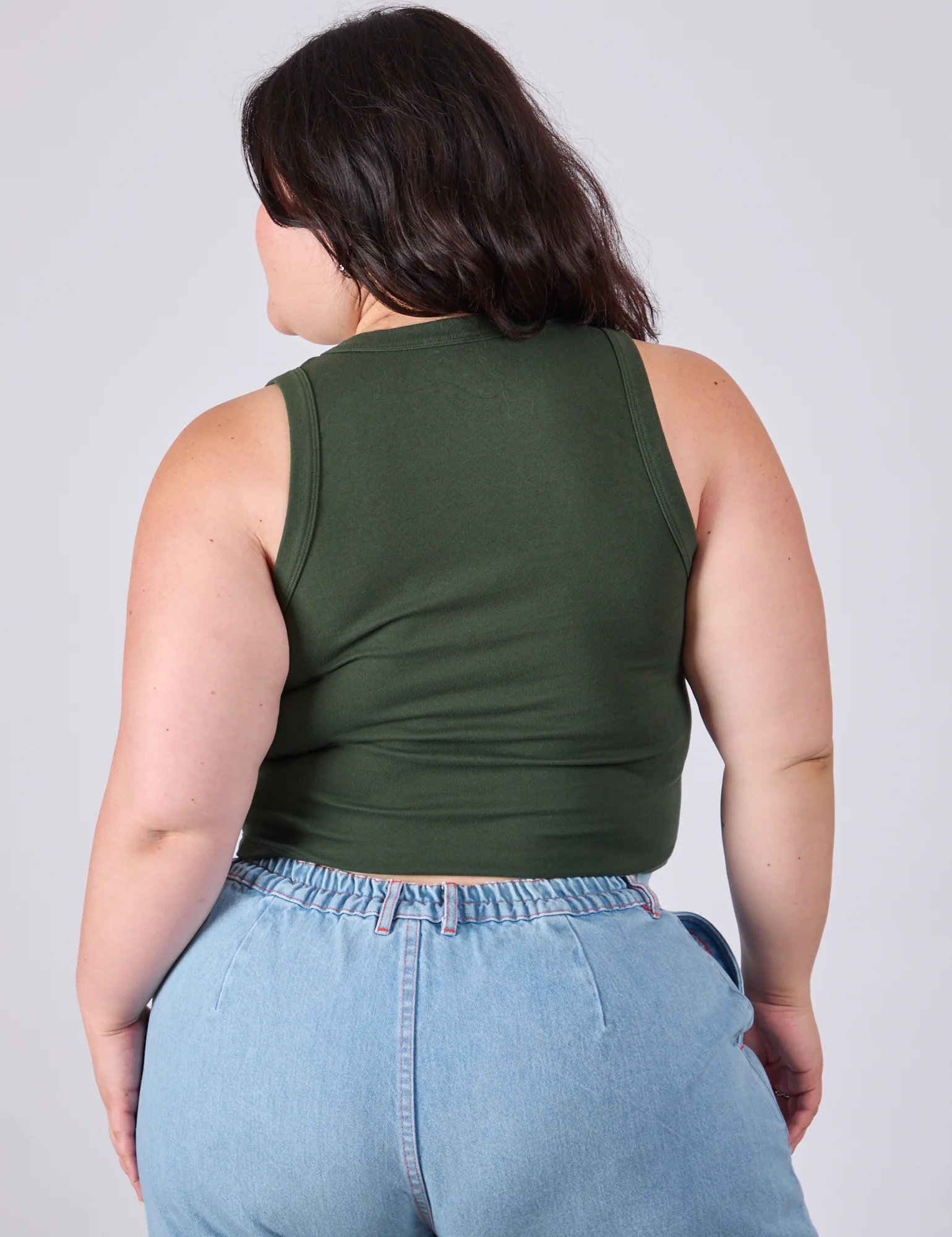 Cropped Tank Top - Swamp Green - Image 6