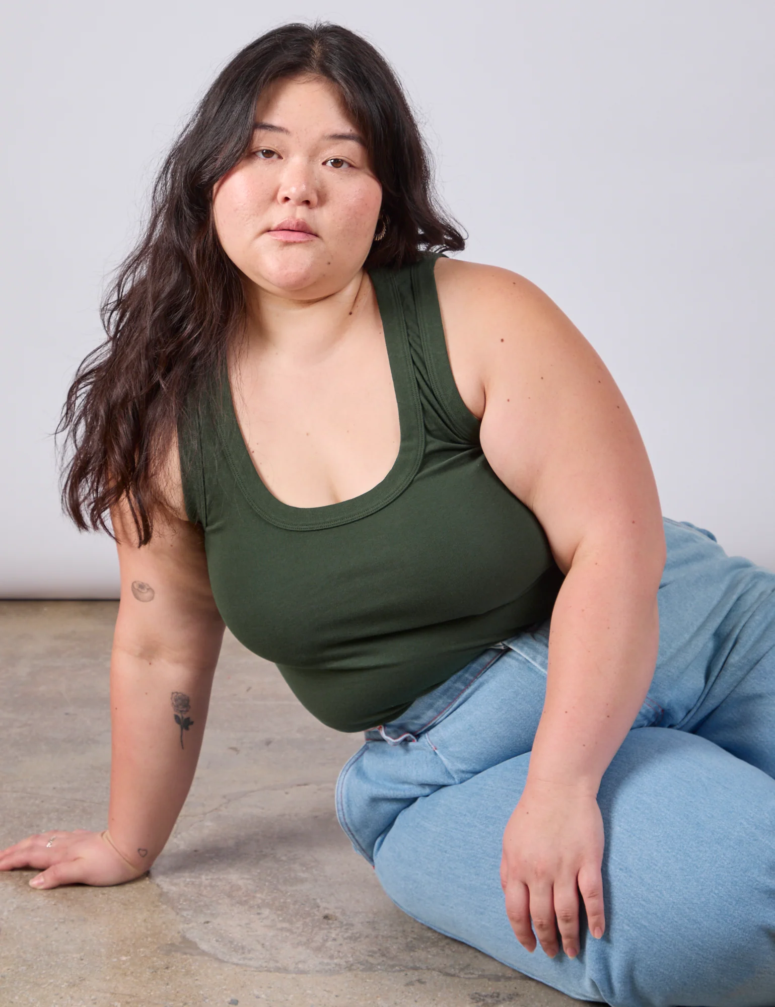 Cropped Tank Top - Swamp Green - Image 7