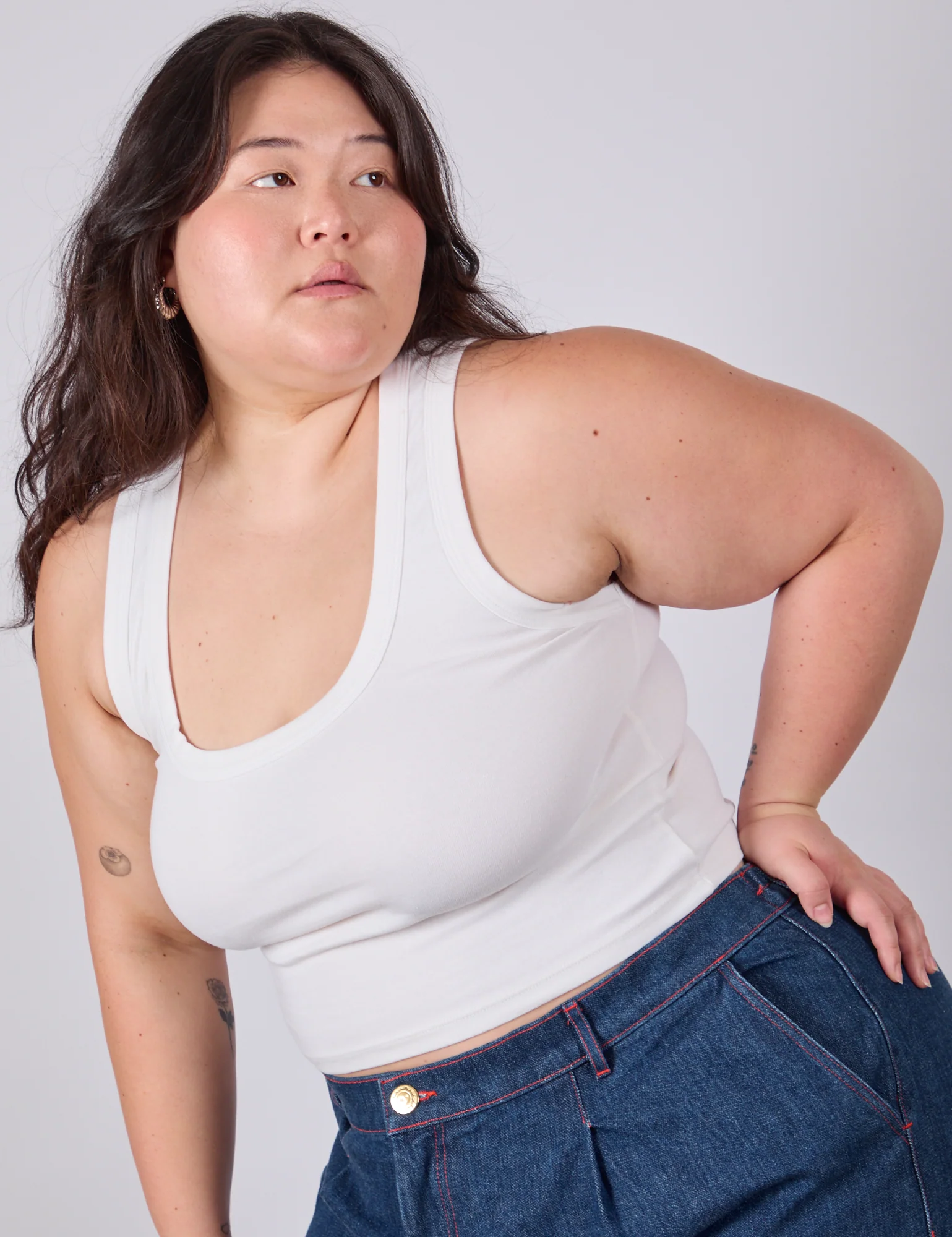 Cropped Tank Top - Vintage Tee White - Image 14