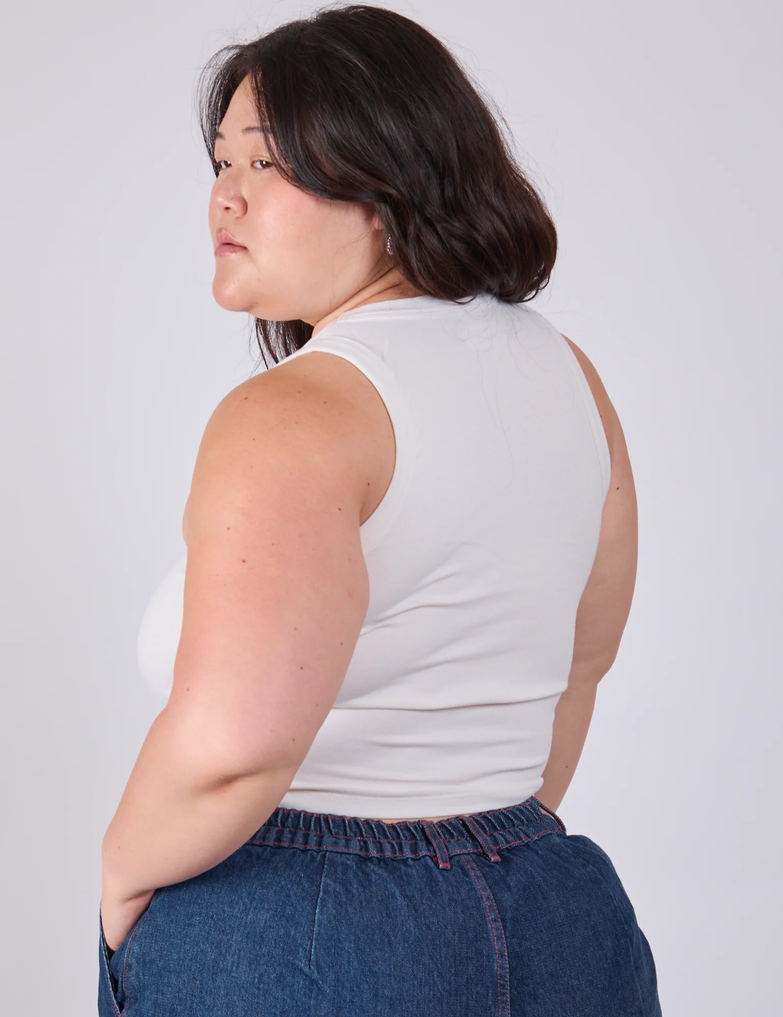 Cropped Tank Top - Vintage Tee White - Image 15