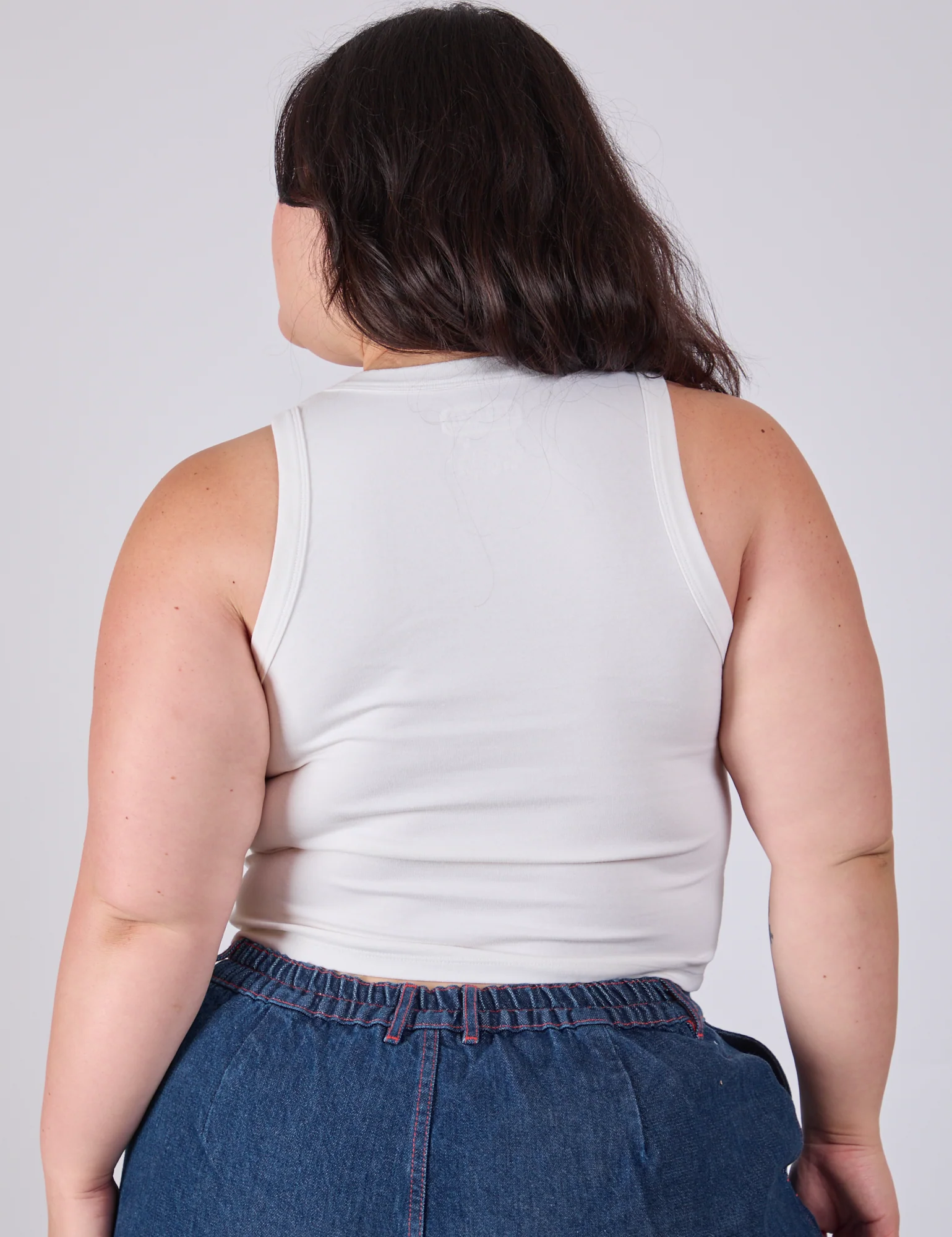 Cropped Tank Top - Vintage Tee White - Image 16