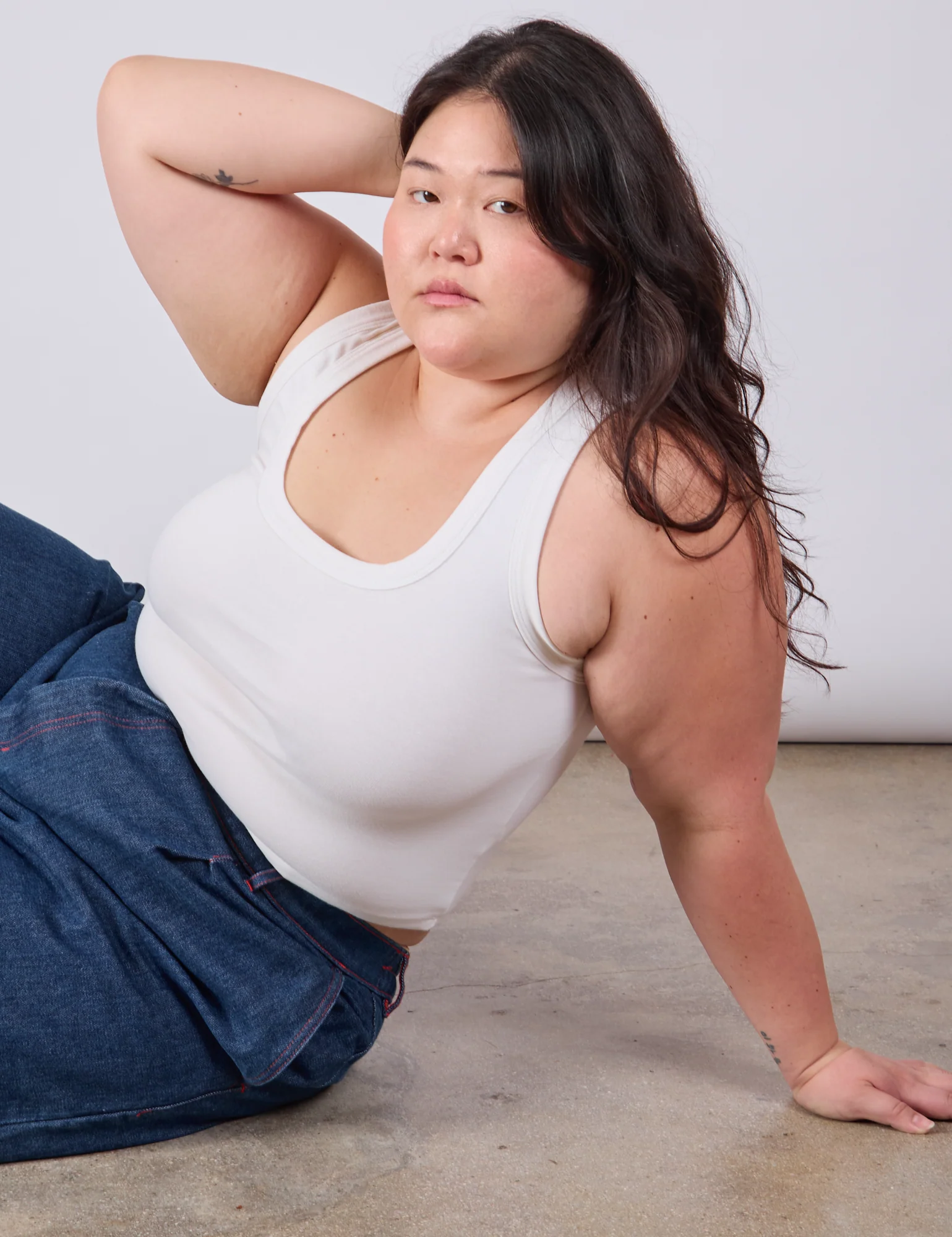 Cropped Tank Top - Vintage Tee White - Image 17