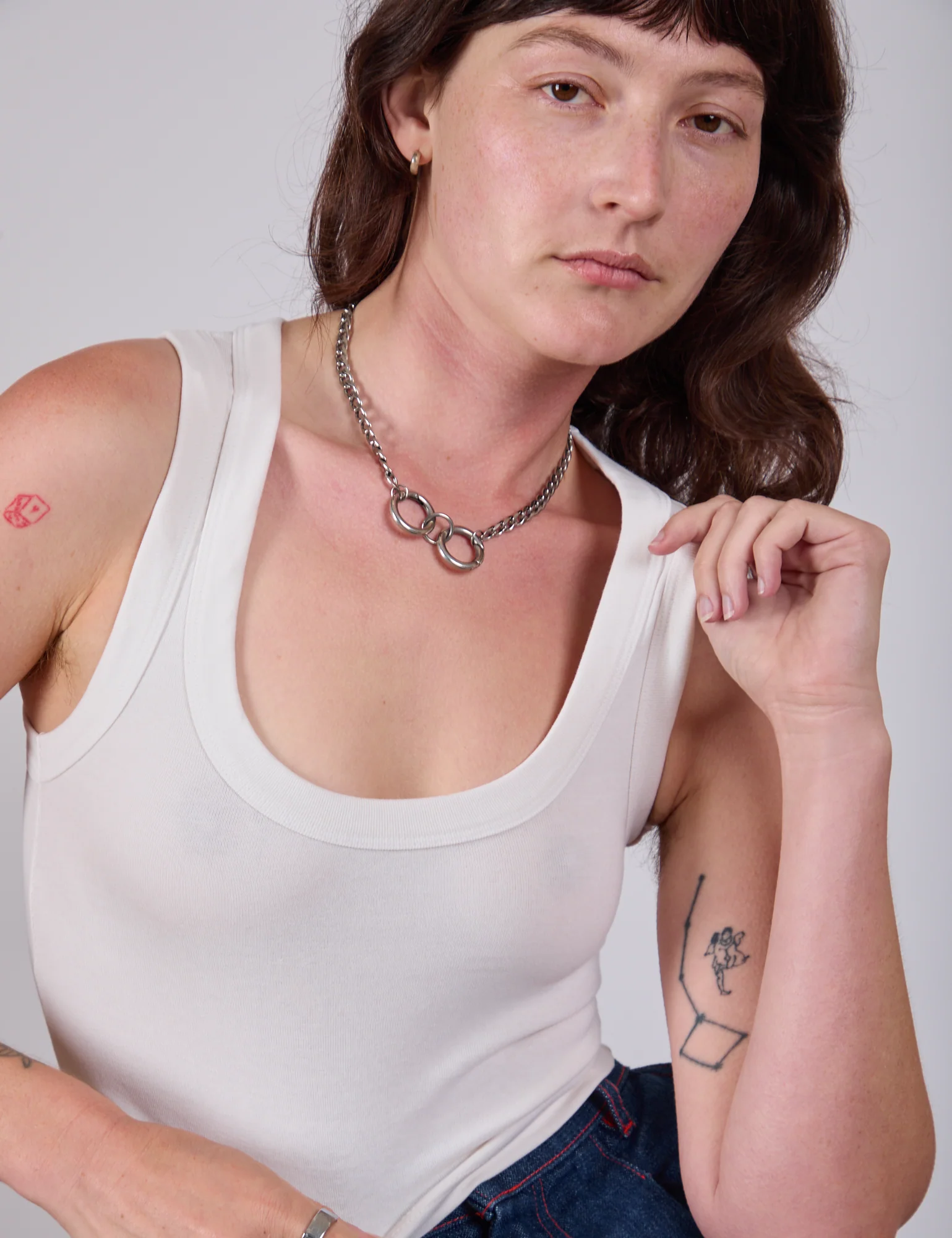 Cropped Tank Top - Vintage Tee White - Image 3