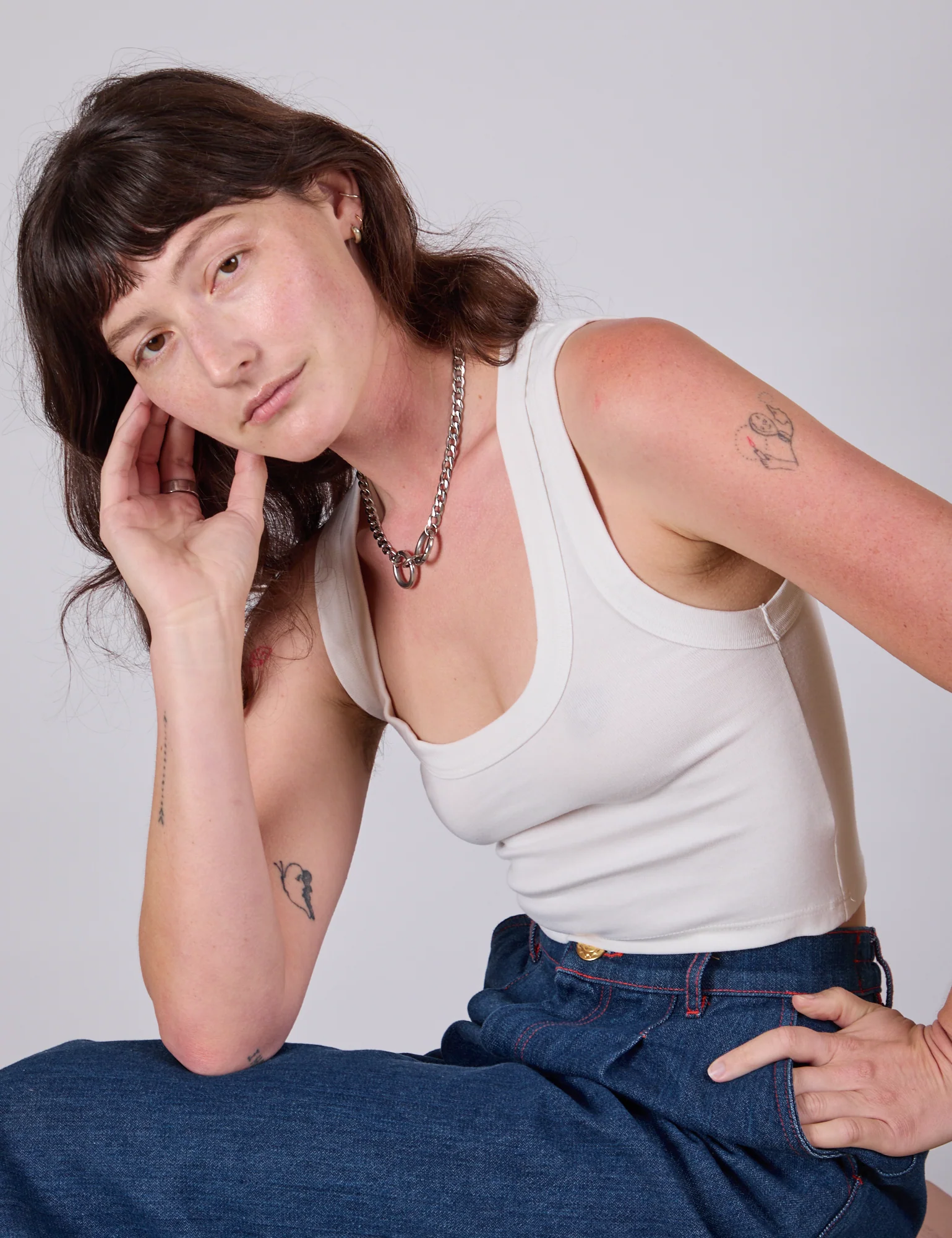 Cropped Tank Top - Vintage Tee White - Image 9