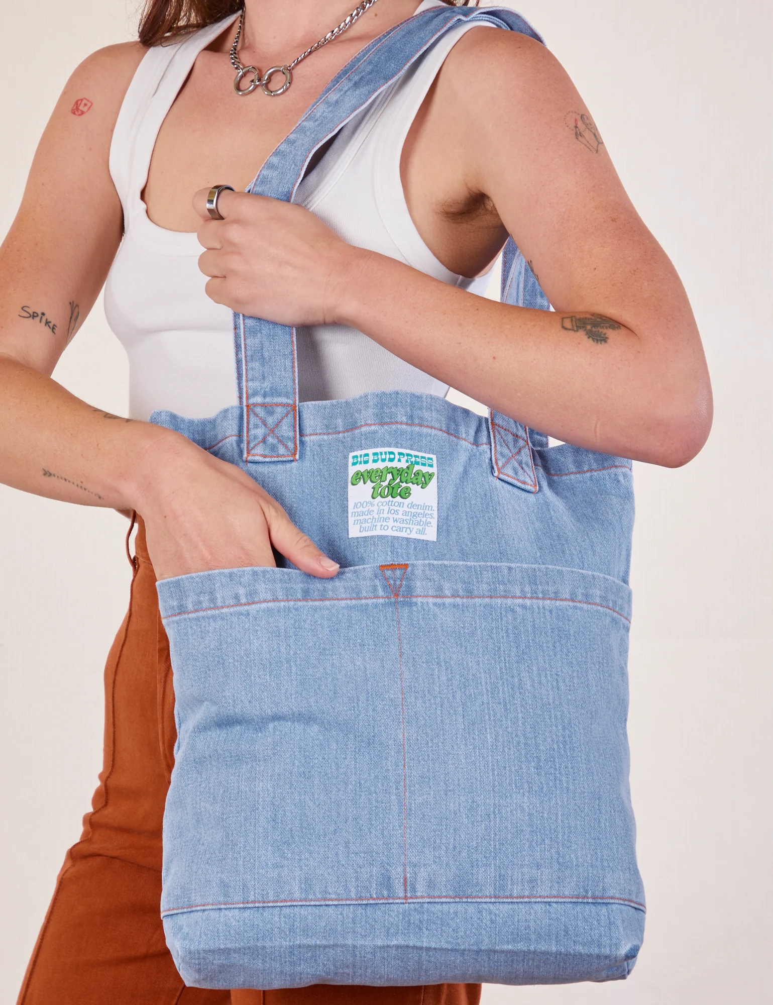 Denim Everyday Tote Bag - Image 5