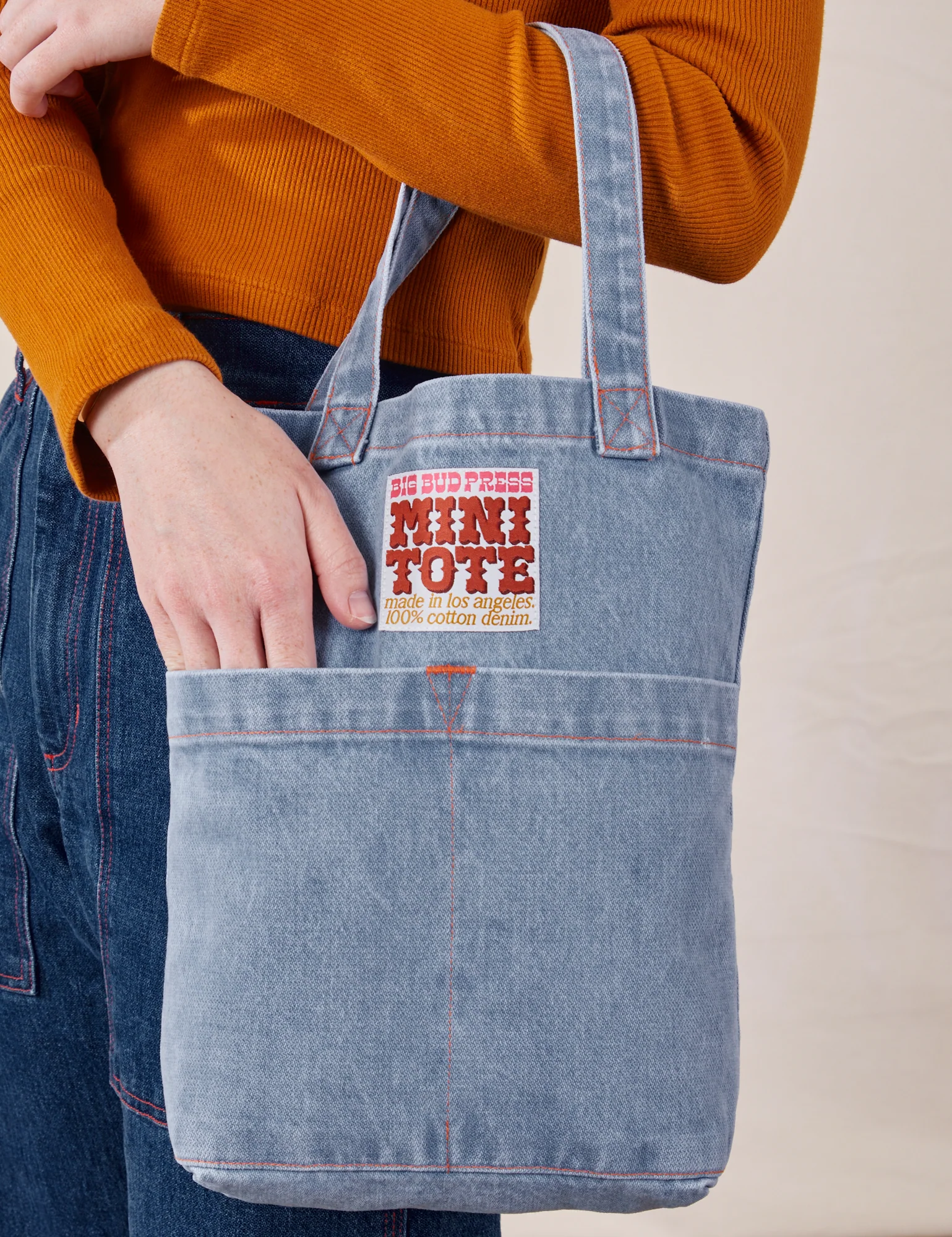 Denim Mini Tote Bags - Image 5