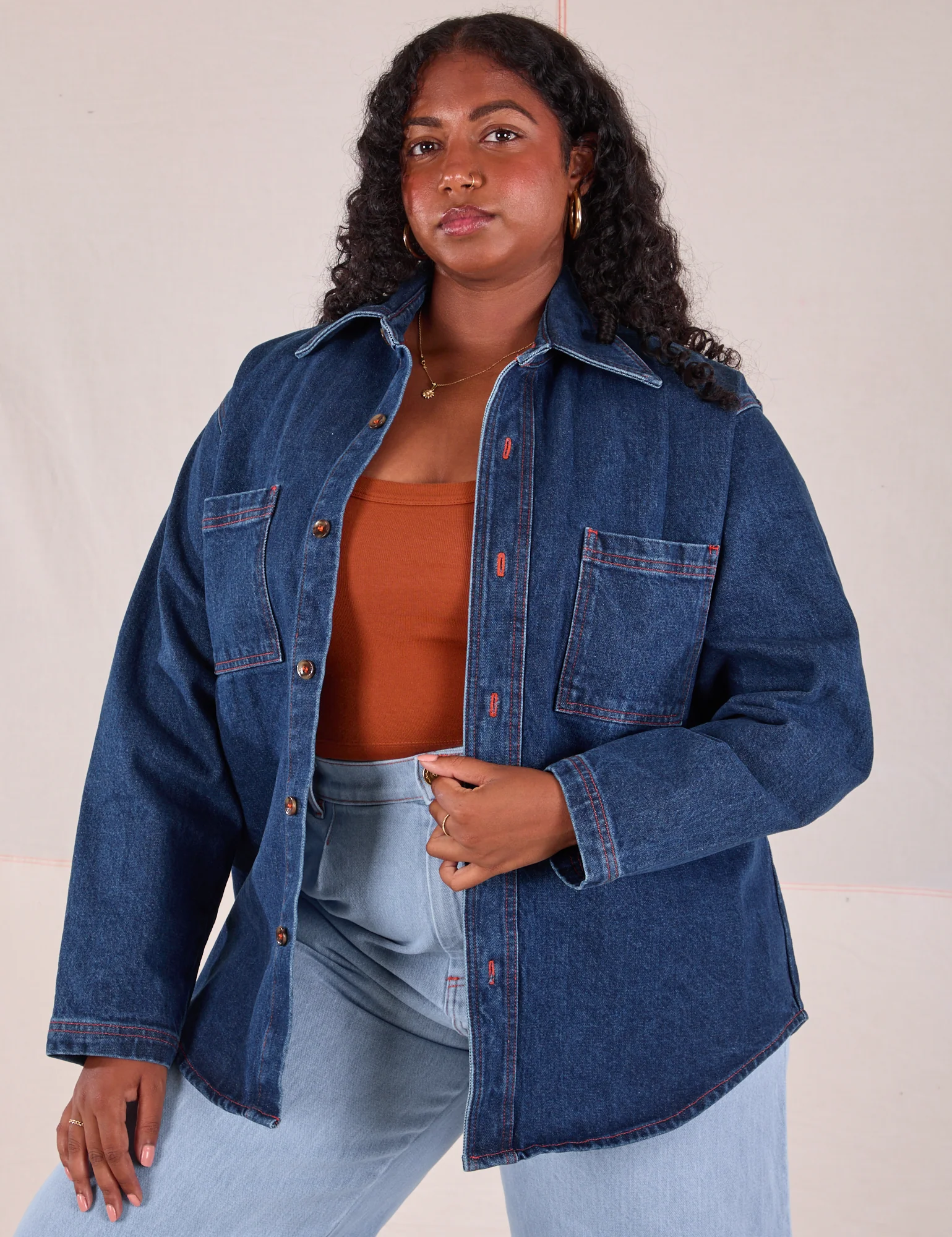 Denim Overshirt - Dark Wash - Image 11