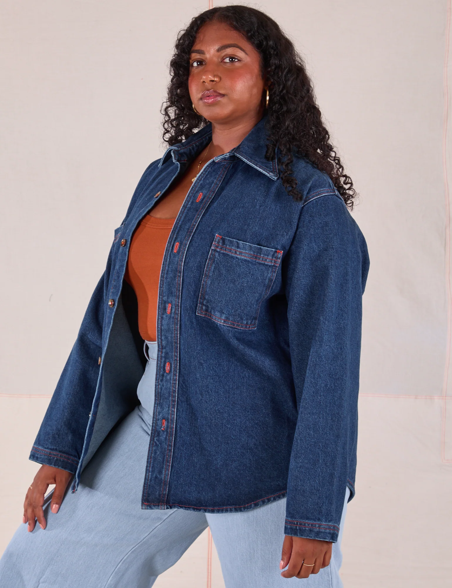 Denim Overshirt - Dark Wash - Image 13